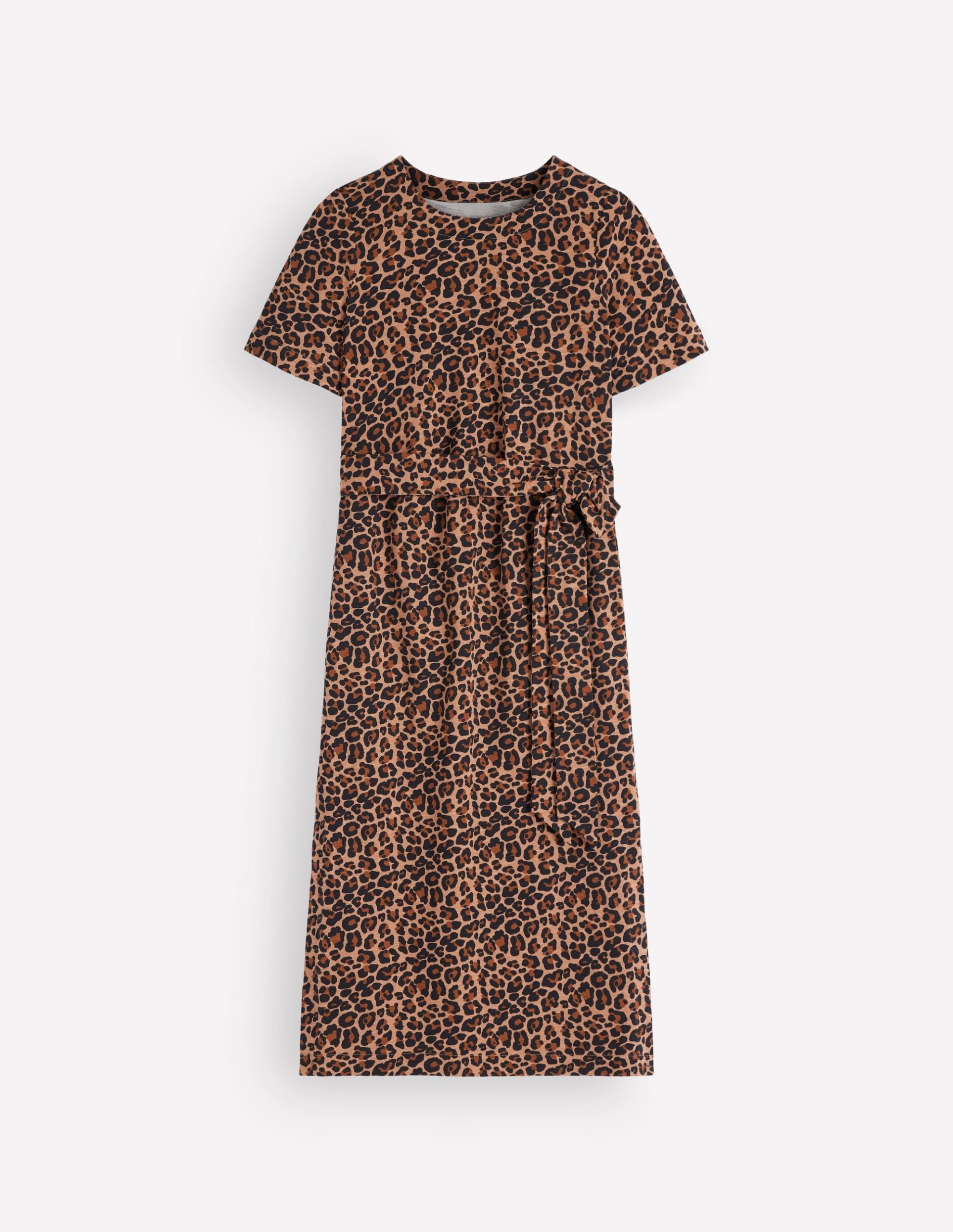 T-Shirt Jersey Midi Dress-Camel. Animal Fields - Image 6