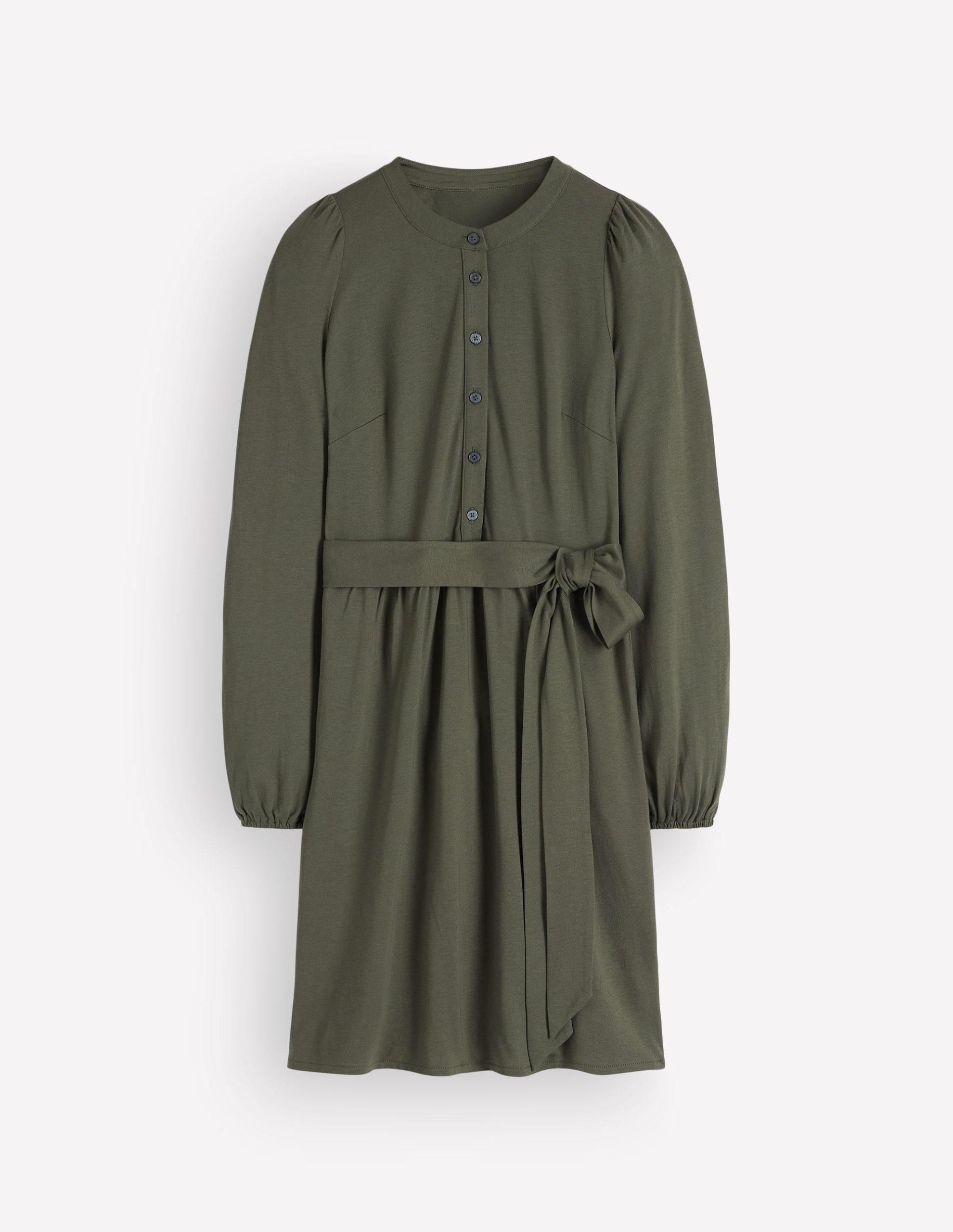 Adele Belted Jersey Dress-Chrome Green - Image 4