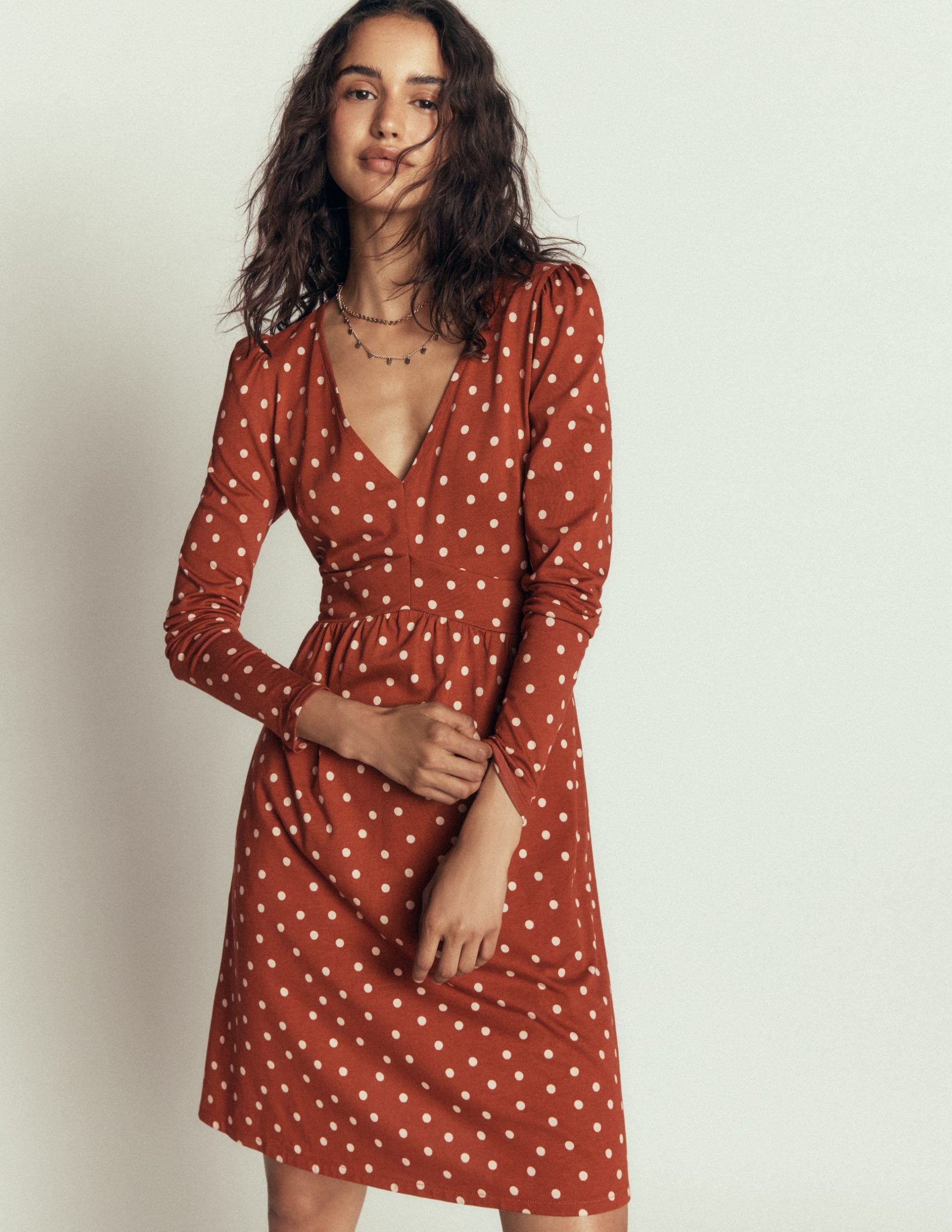 Briony Jersey Short Dress-Arabian Spice. Boden Spot - Image 4