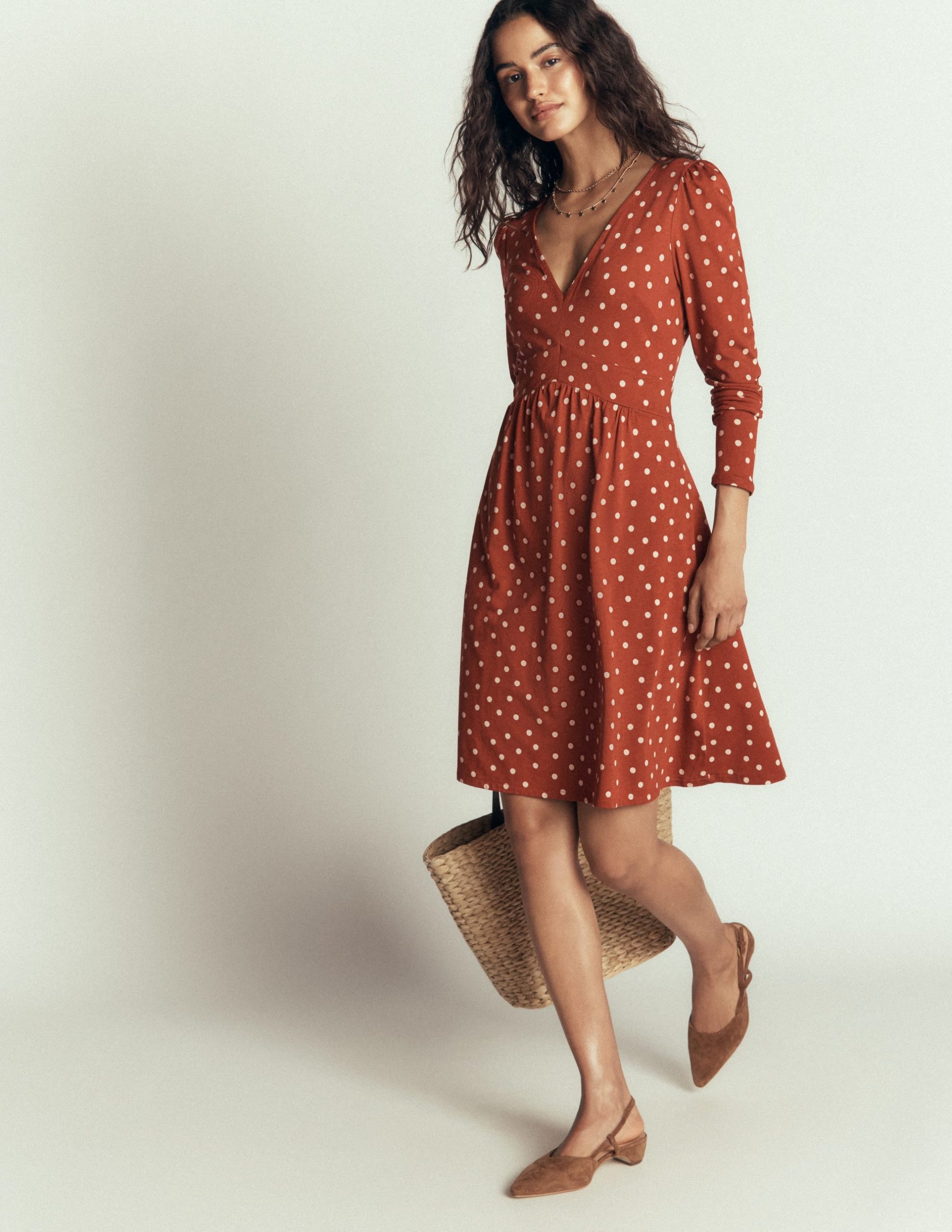 Briony Jersey Short Dress-Arabian Spice. Boden Spot - Image 5