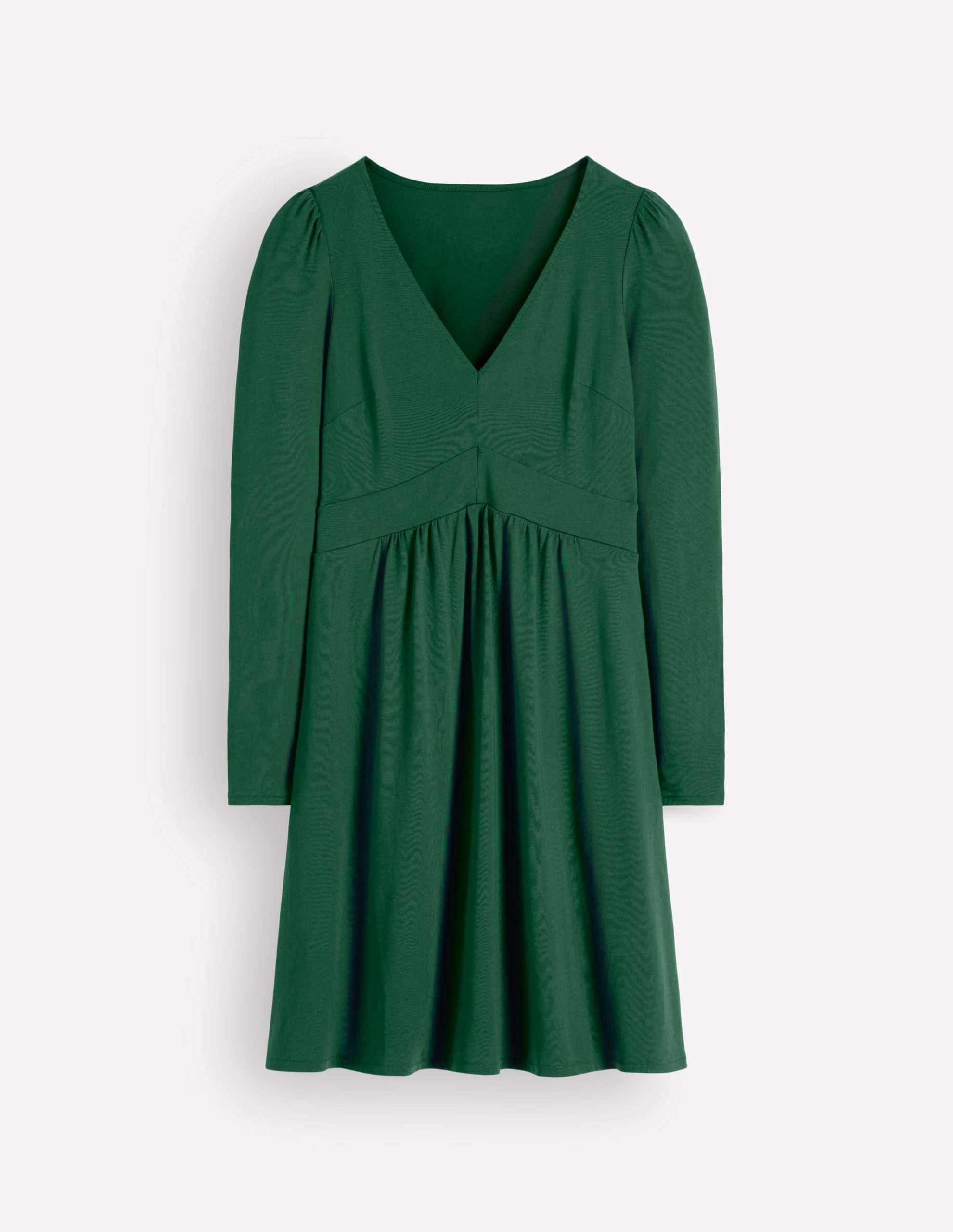 Briony Jersey Short Dress-Hunter Green - Image 5