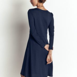 Briony Jersey Short Dress-Navy