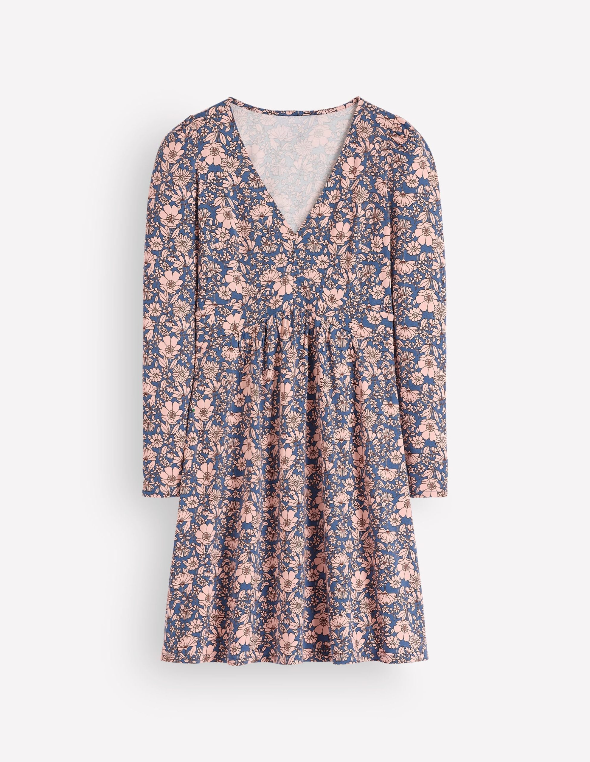 Briony Jersey Short Dress-Ballet Slipper. Floral Field - Image 6