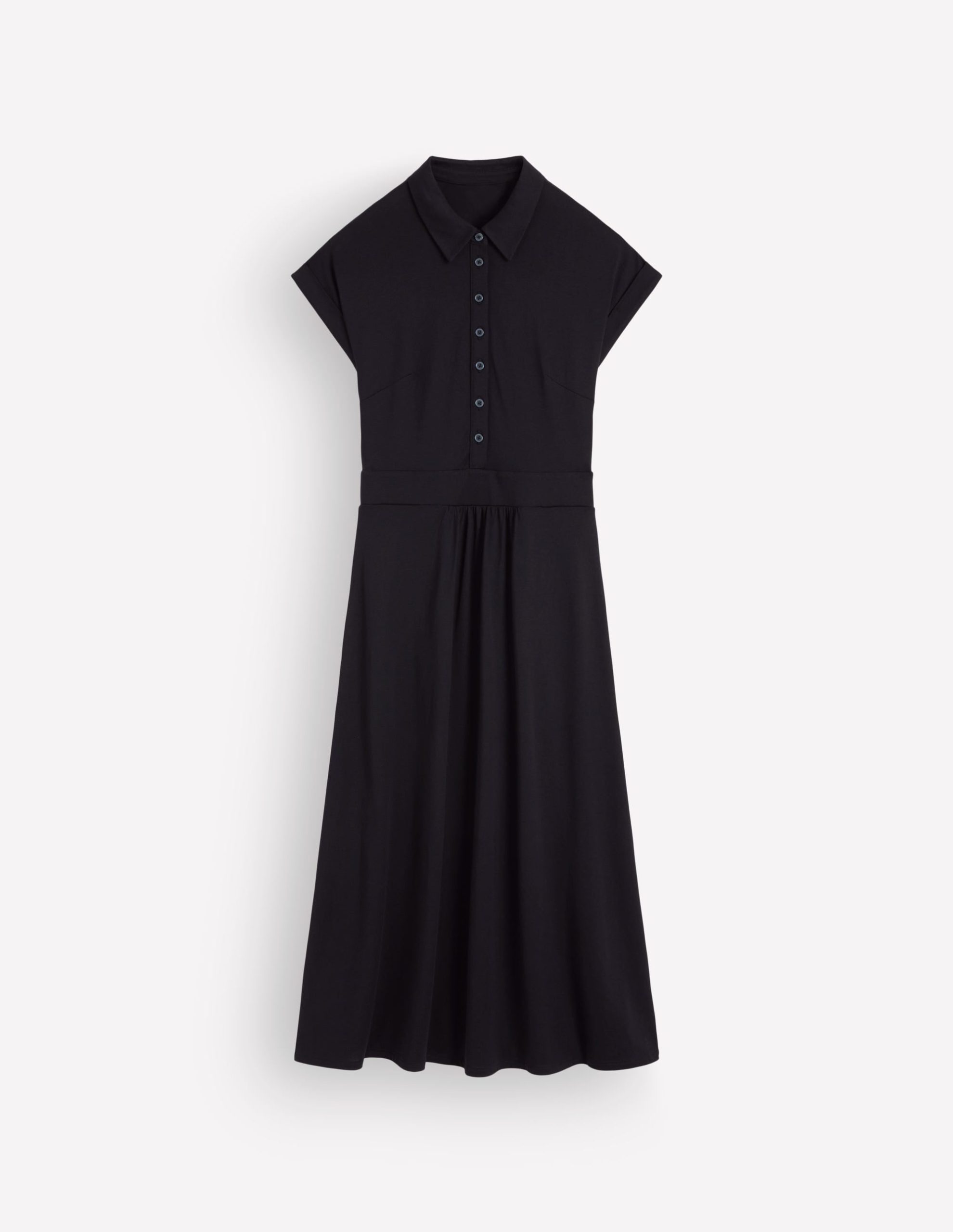 Fae Jersey Shirt Dress-Black - Image 5