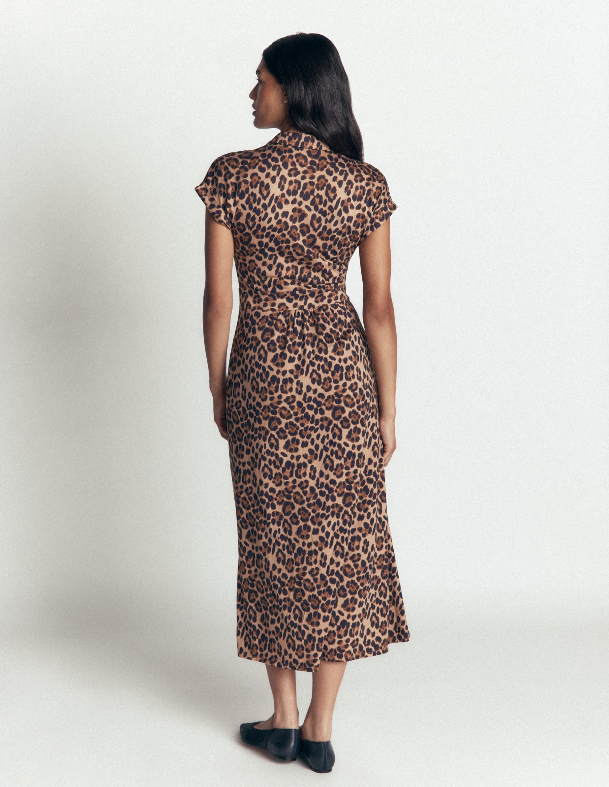 Fae Jersey Shirt Dress-Multi. Brushed Animal - Image 4