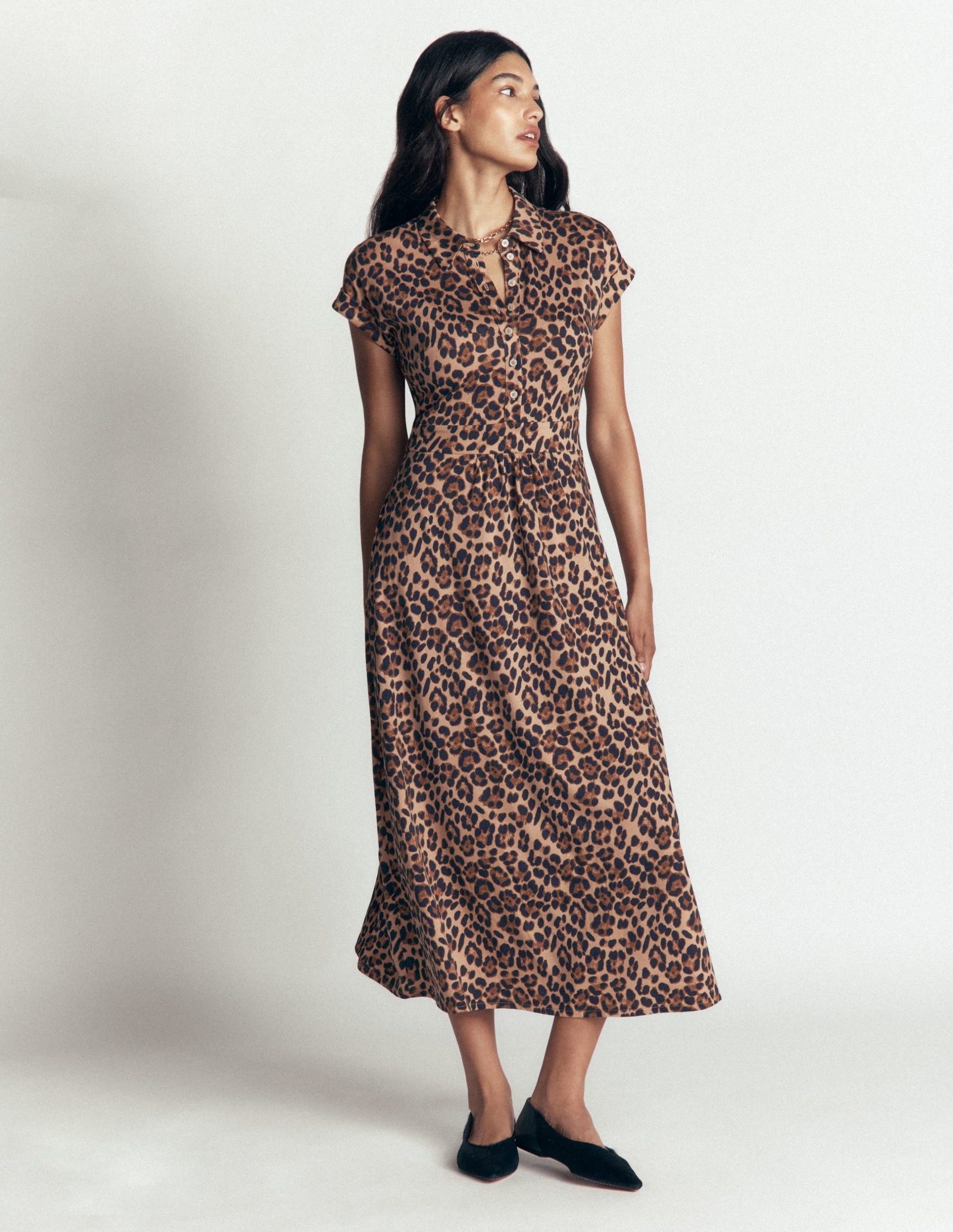 Fae Jersey Shirt Dress-Multi. Brushed Animal - Image 5