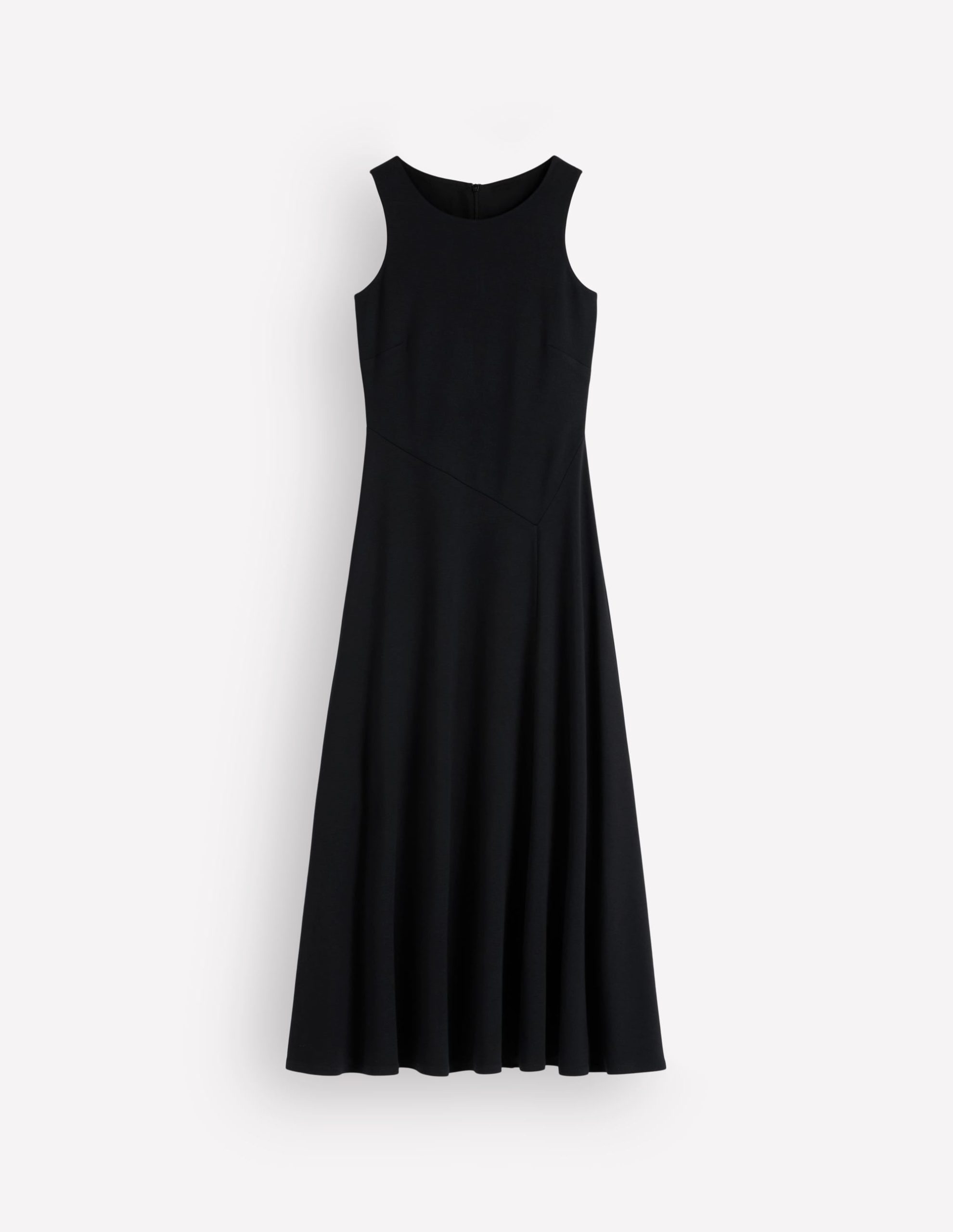 Asymetric Ponte Midi Dress-Black - Image 6