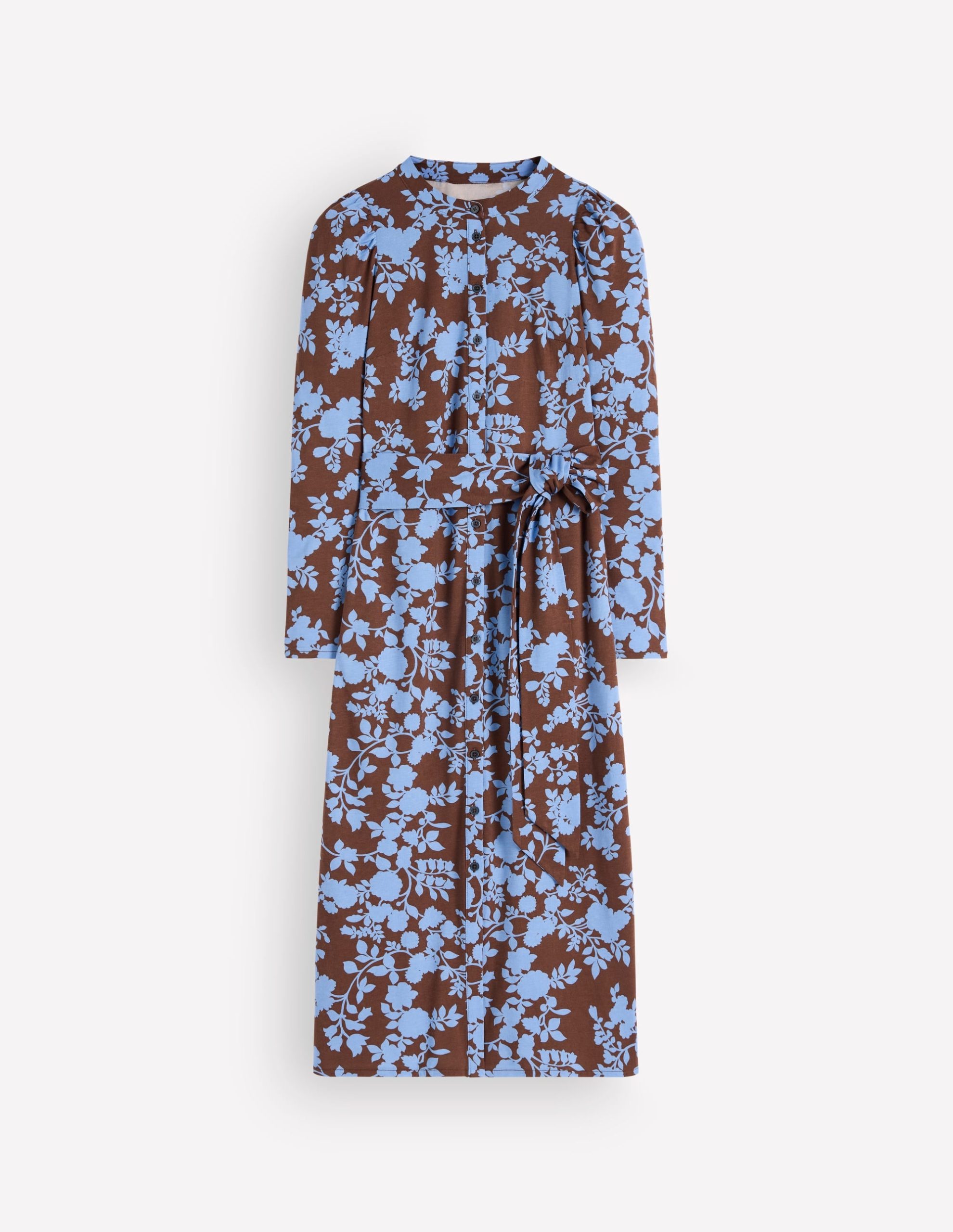 Honor Column Jersey Midi Dress-Raw Umber. Bouquet Breeze - Image 6