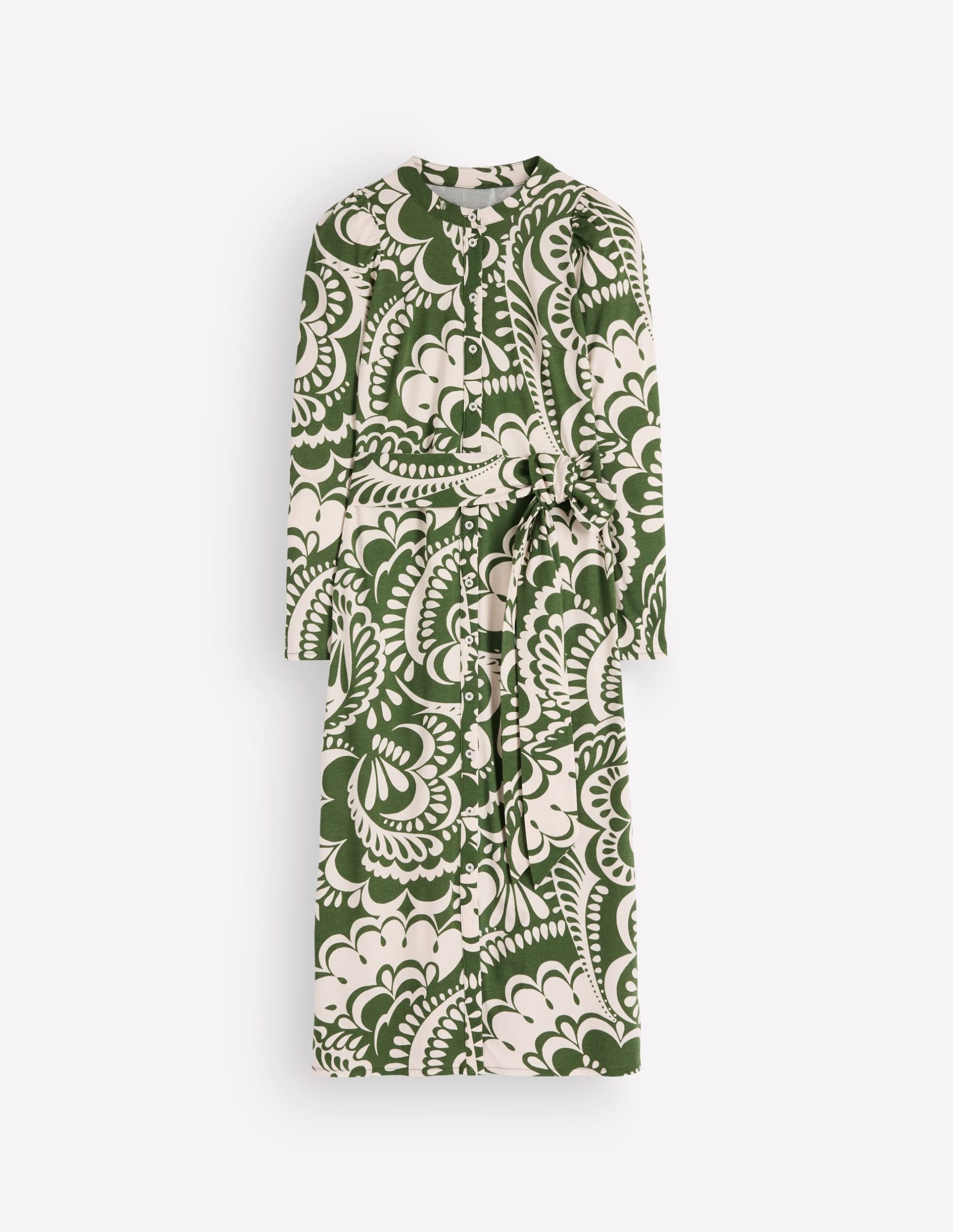Honor Column Jersey Midi Dress-Chive. Flourishing Medley - Image 6