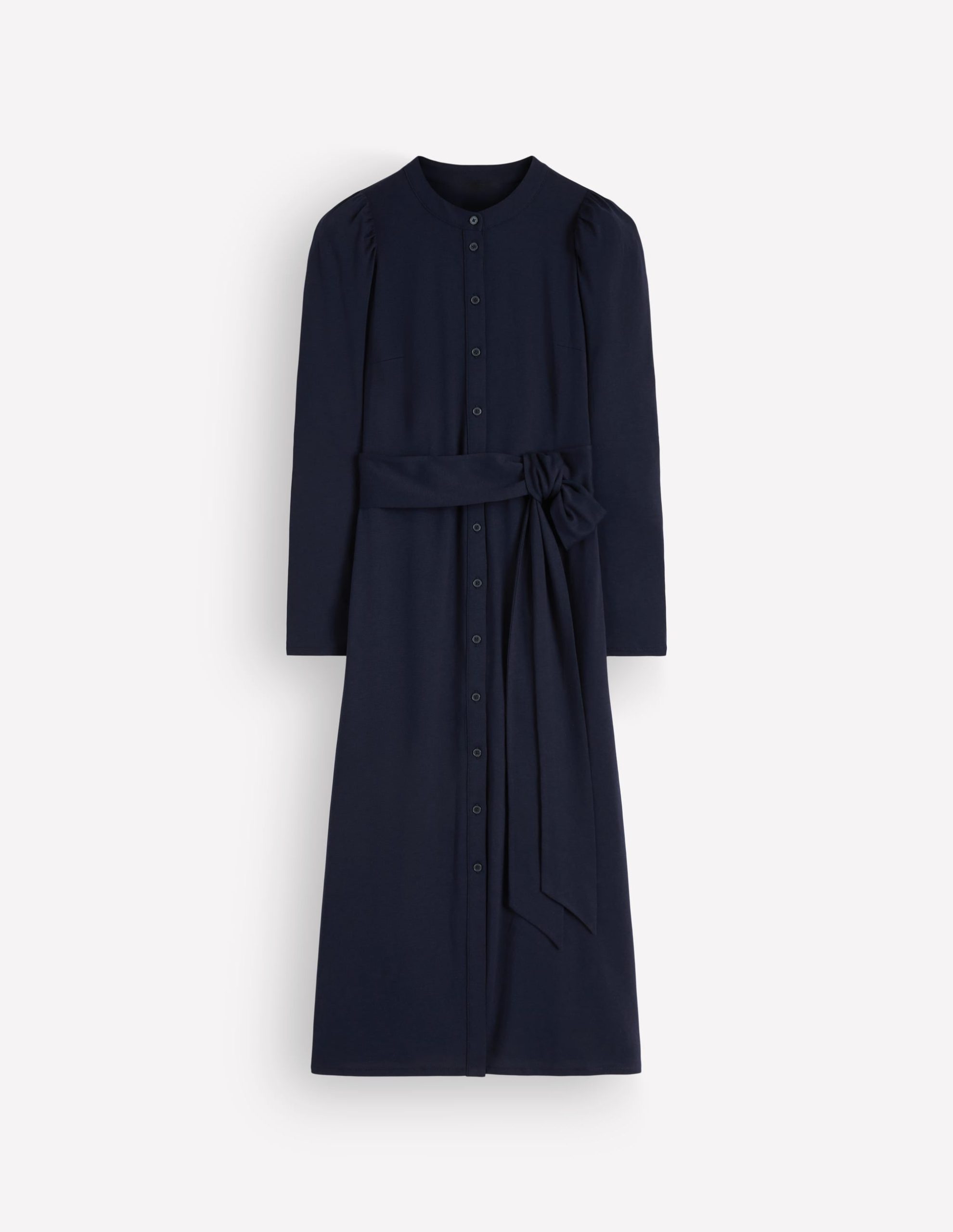 Honor Column Jersey Midi Dress-Navy - Image 6