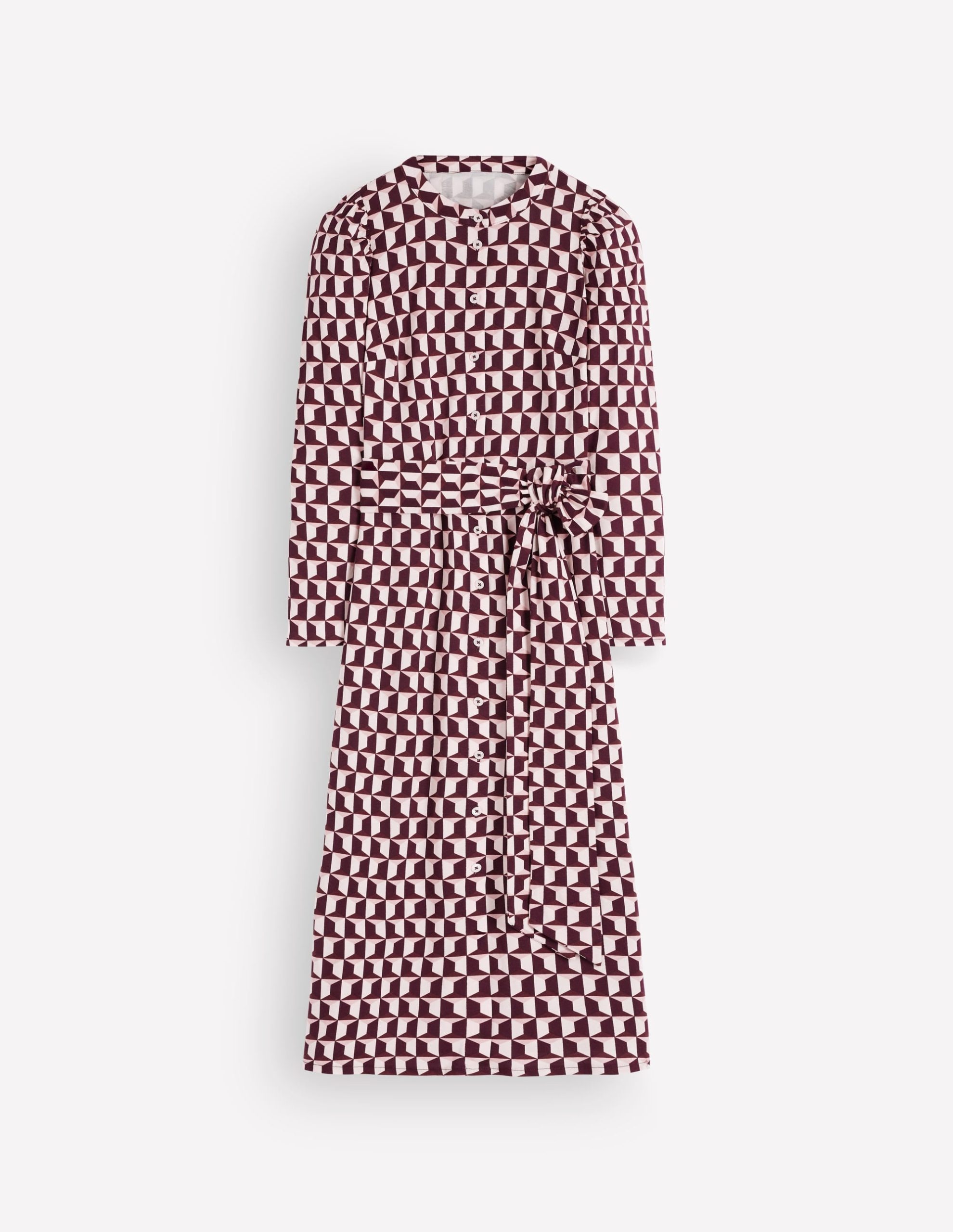 Honor Column Jersey Midi Dress-Deep Wisteria. Blocked Geo - Image 7