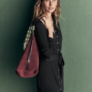 Ruched Jersey Shirt Dress-Black