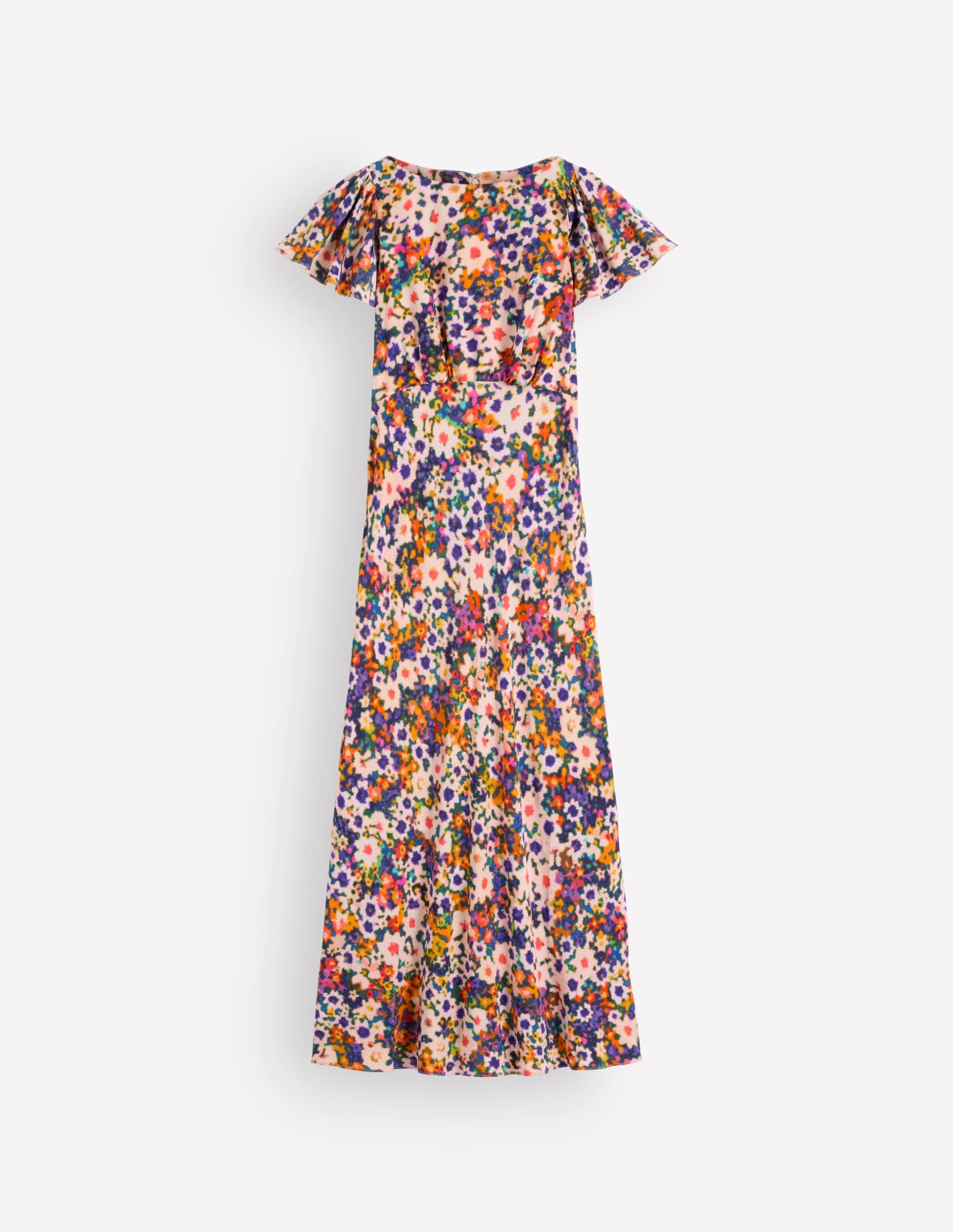 Draped Sleeve Occasion Dress-Multi. Flora Fusion - Image 7