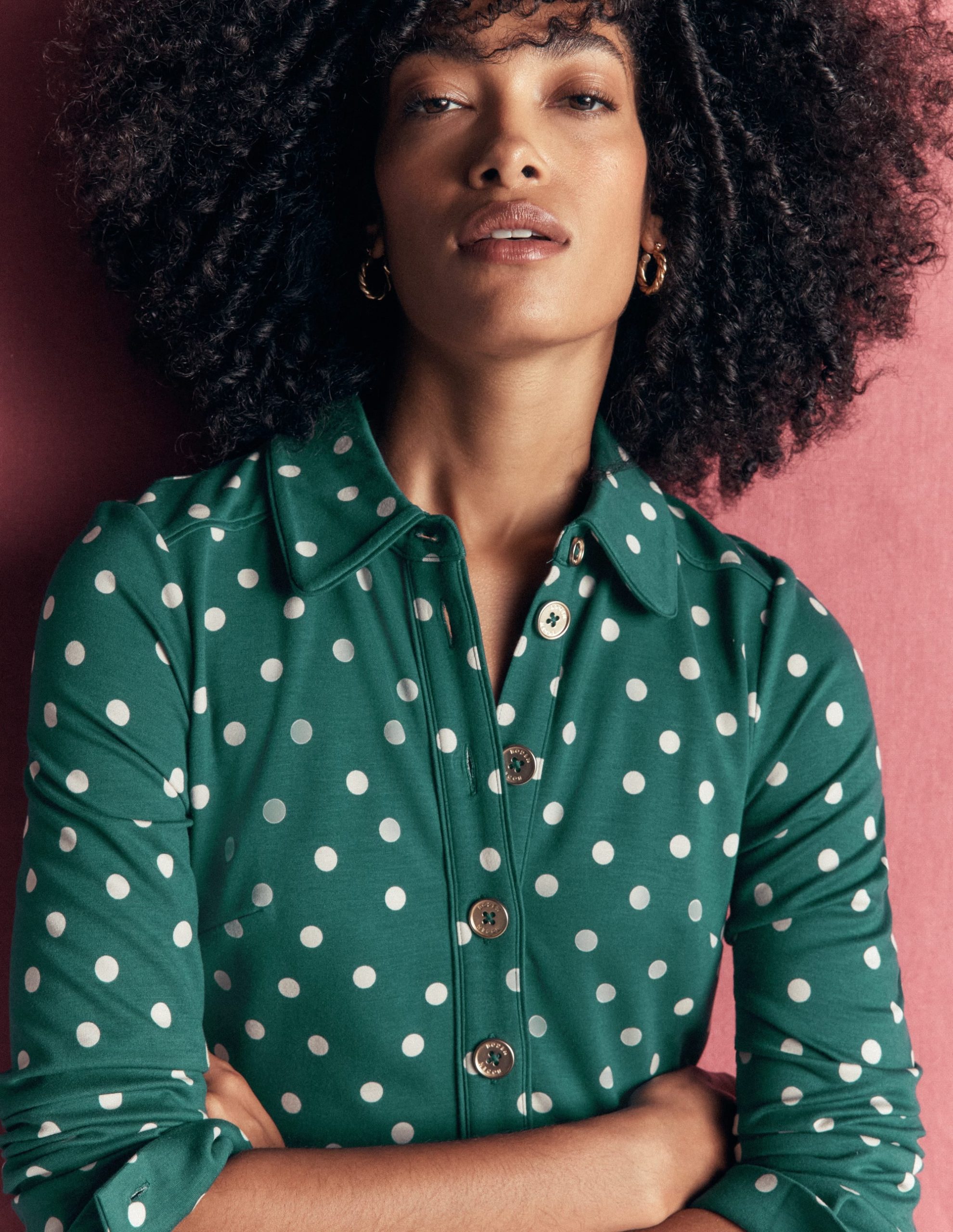 Etta Piping Detail Ponte Dress-Midnight Teal. Boden Spot - Image 3