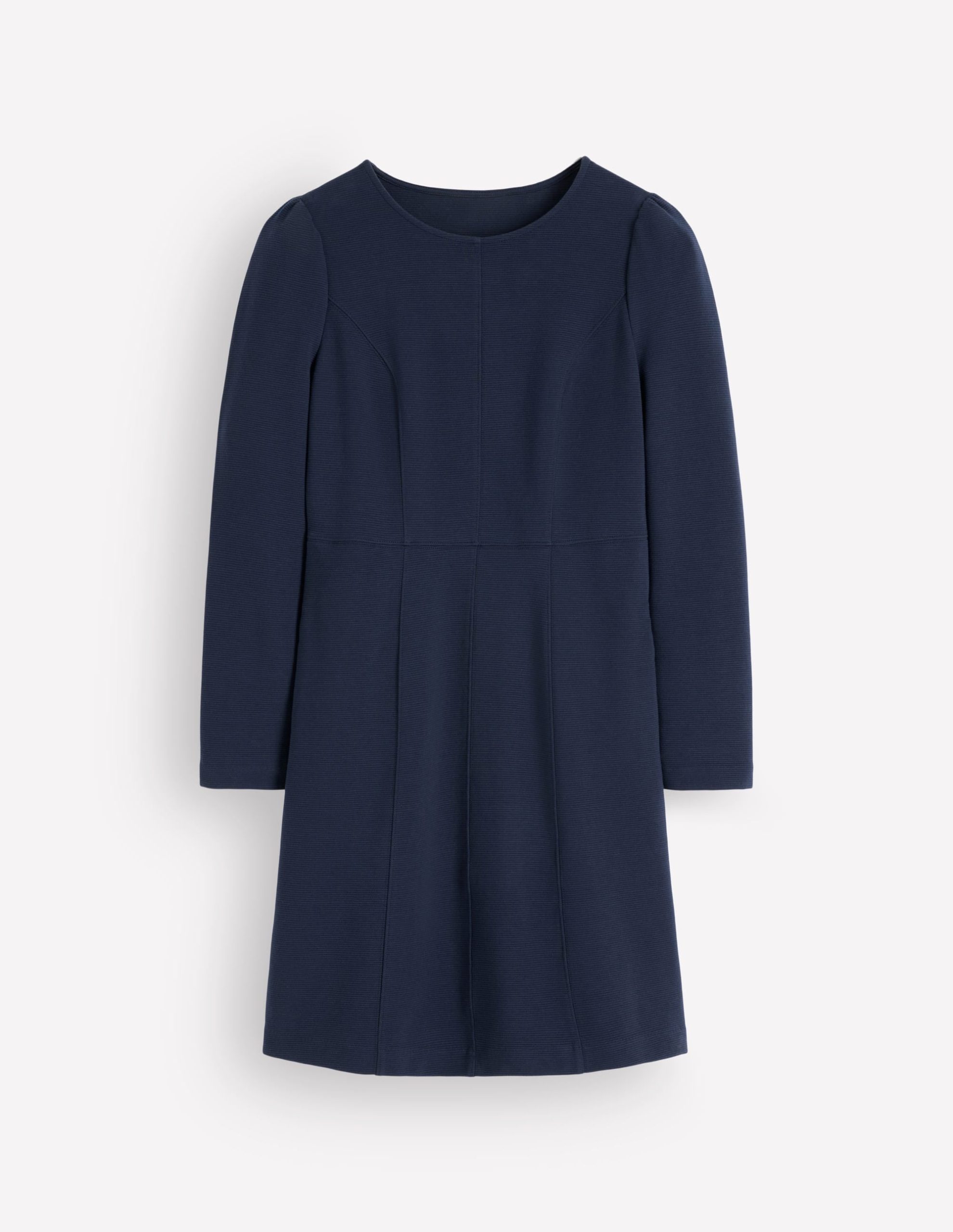 Marla Seamed Ottoman Dress-Navy - Image 5