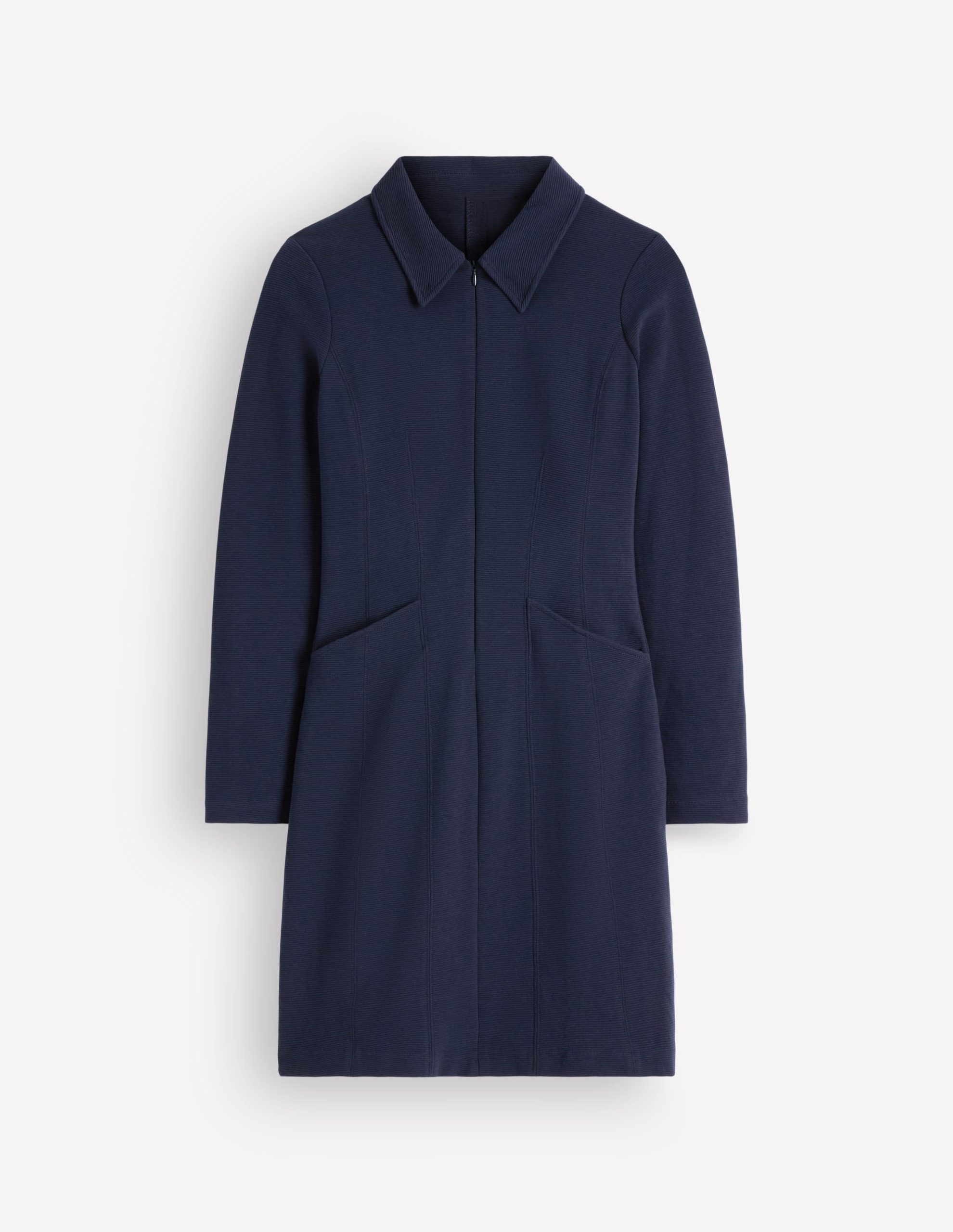 Nia Ottoman Long Sleeve Dress-Navy - Image 5