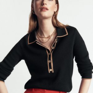 Liz Henley Sweater-Black