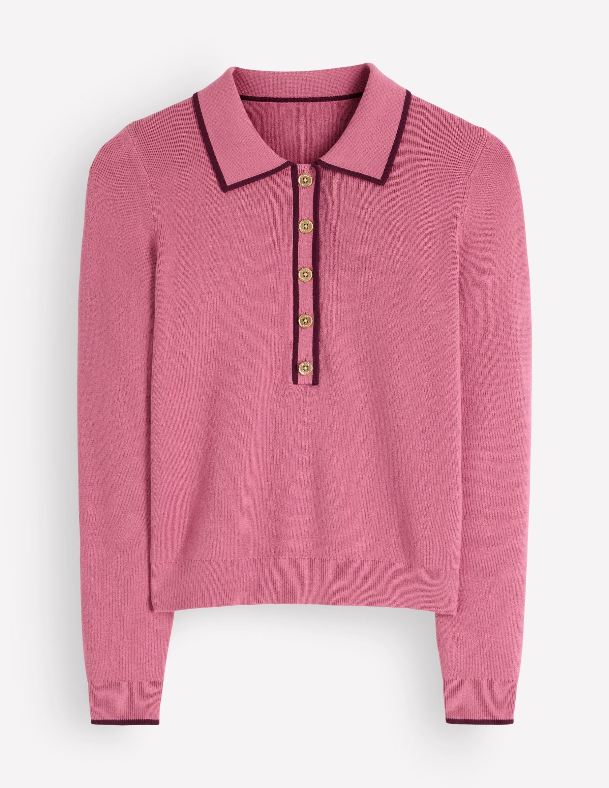 Liz Henley Sweater-Pink Heather - Image 4