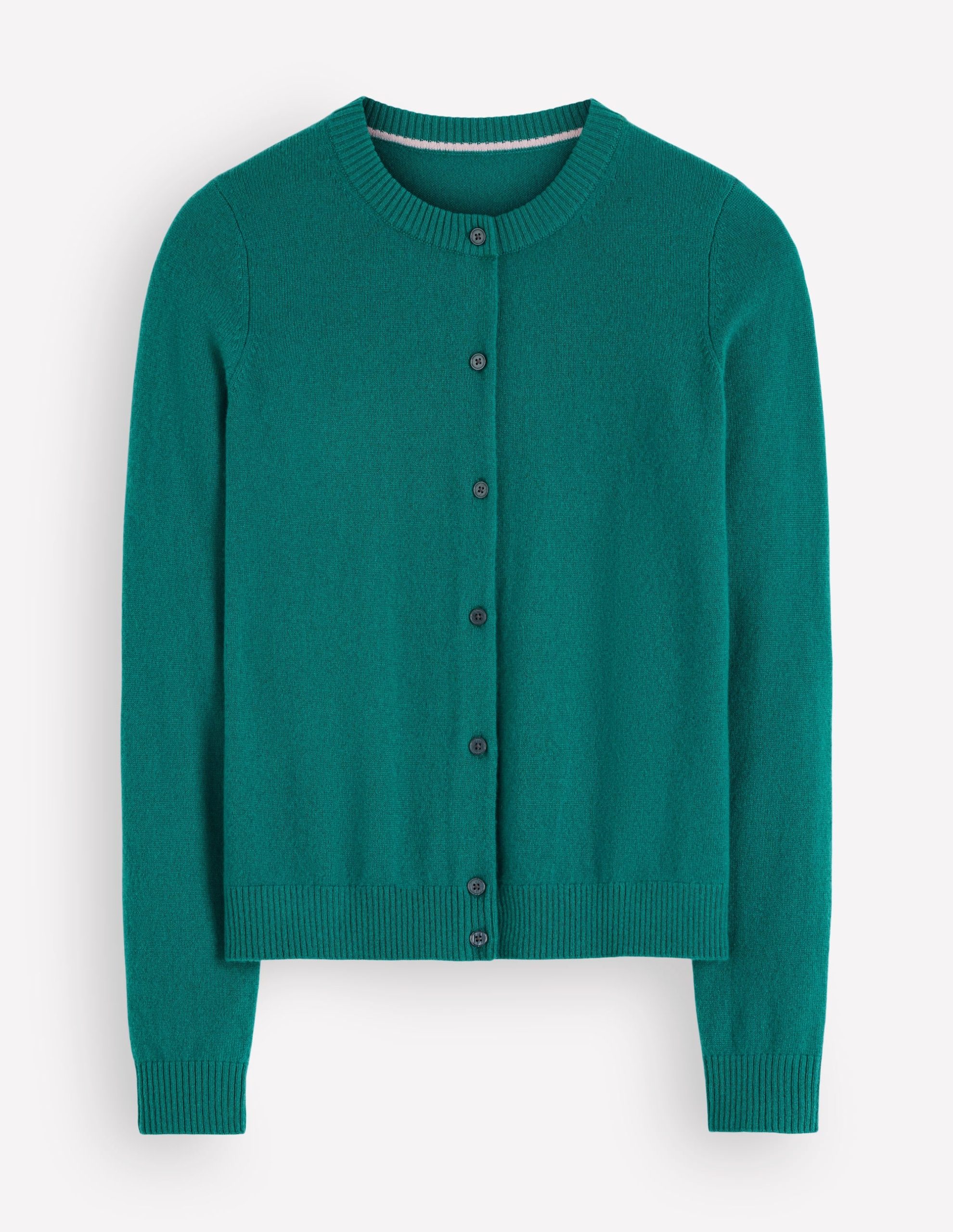 Elsie Cashmere Crew Cardigan-Deep Sea Depths - Image 5