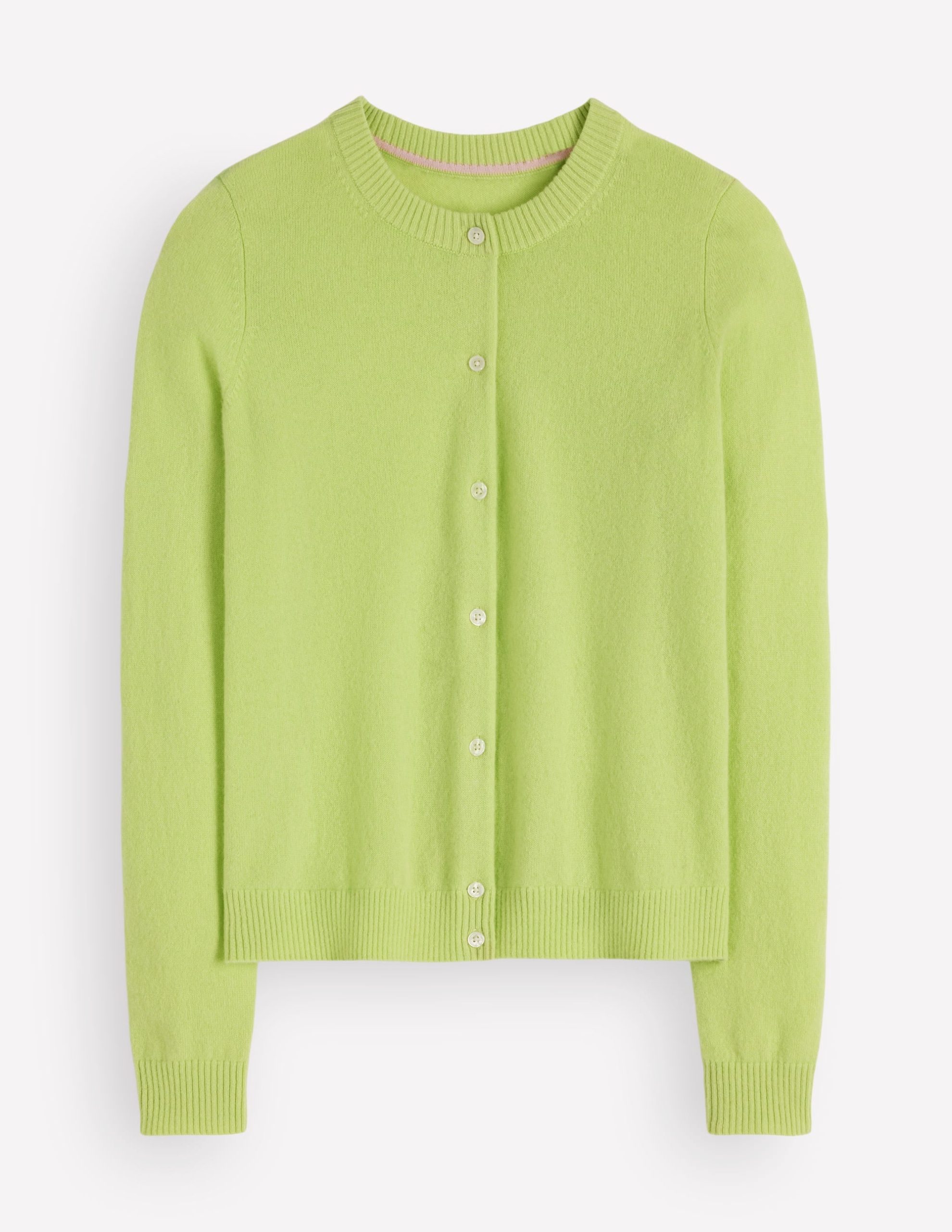 Elsie Cashmere Crew Cardigan-Sweet Mint - Image 7