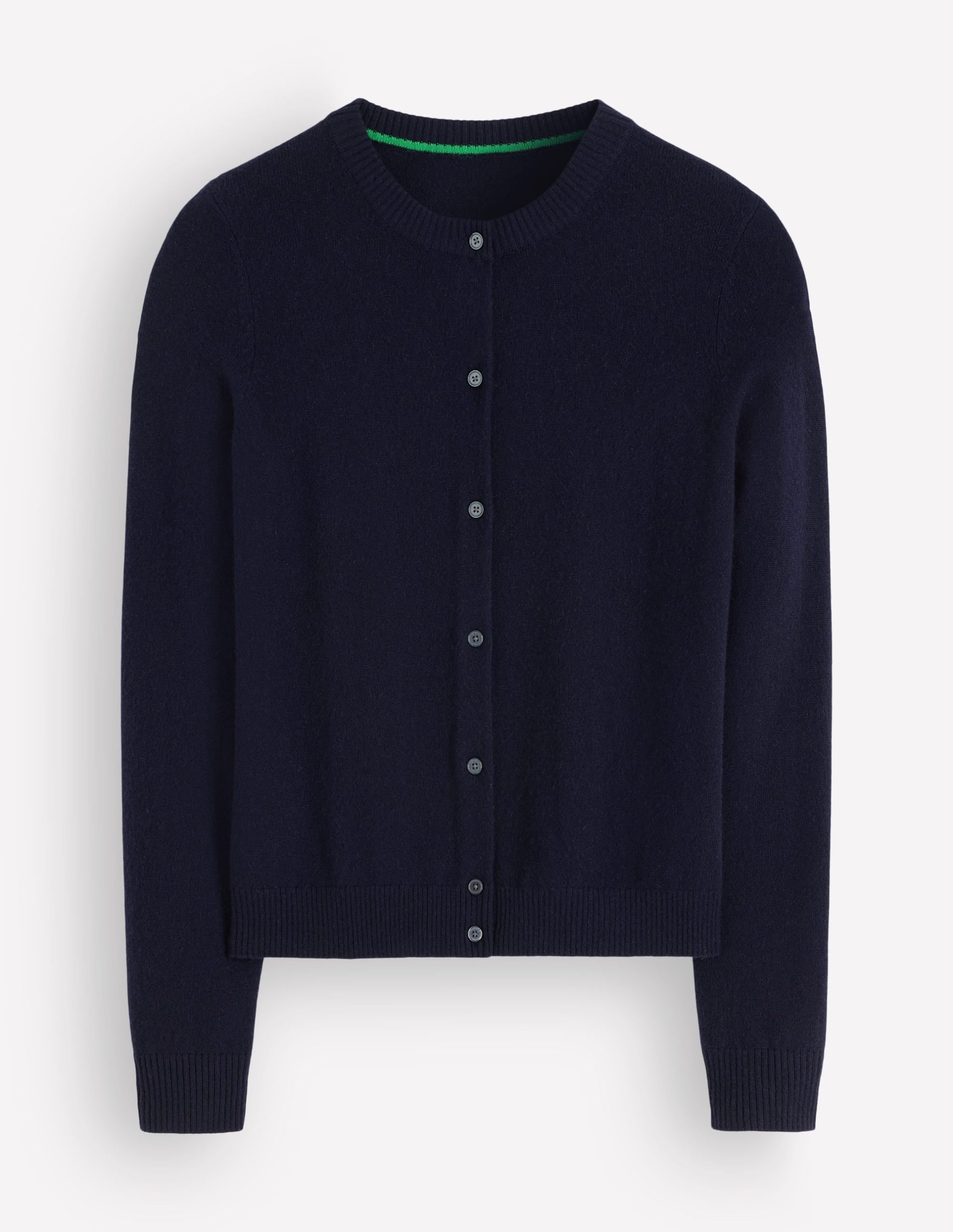 Elsie Cashmere Crew Cardigan-Navy - Image 5