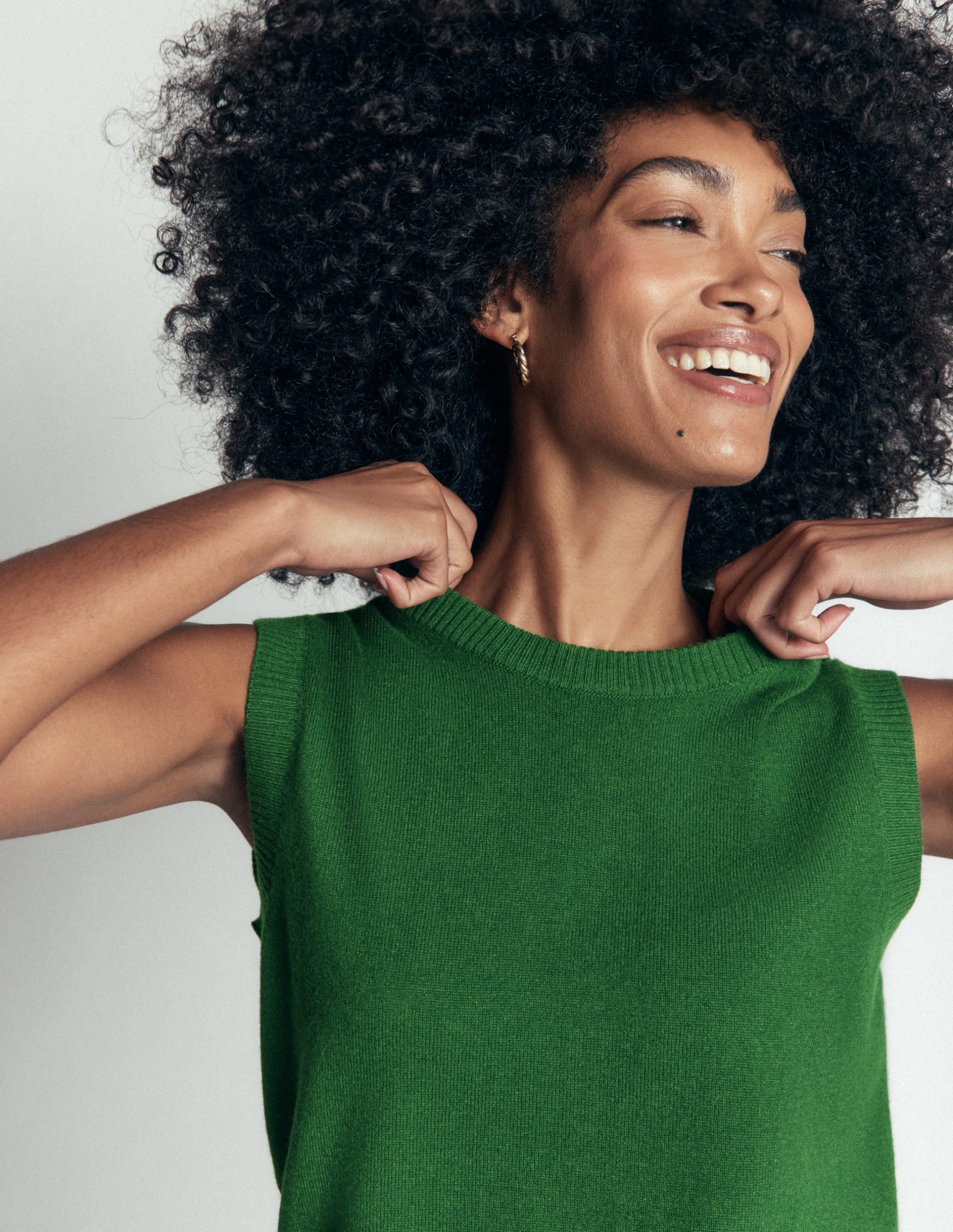 Elsie Cashmere Tank-Fresh Green - Image 2
