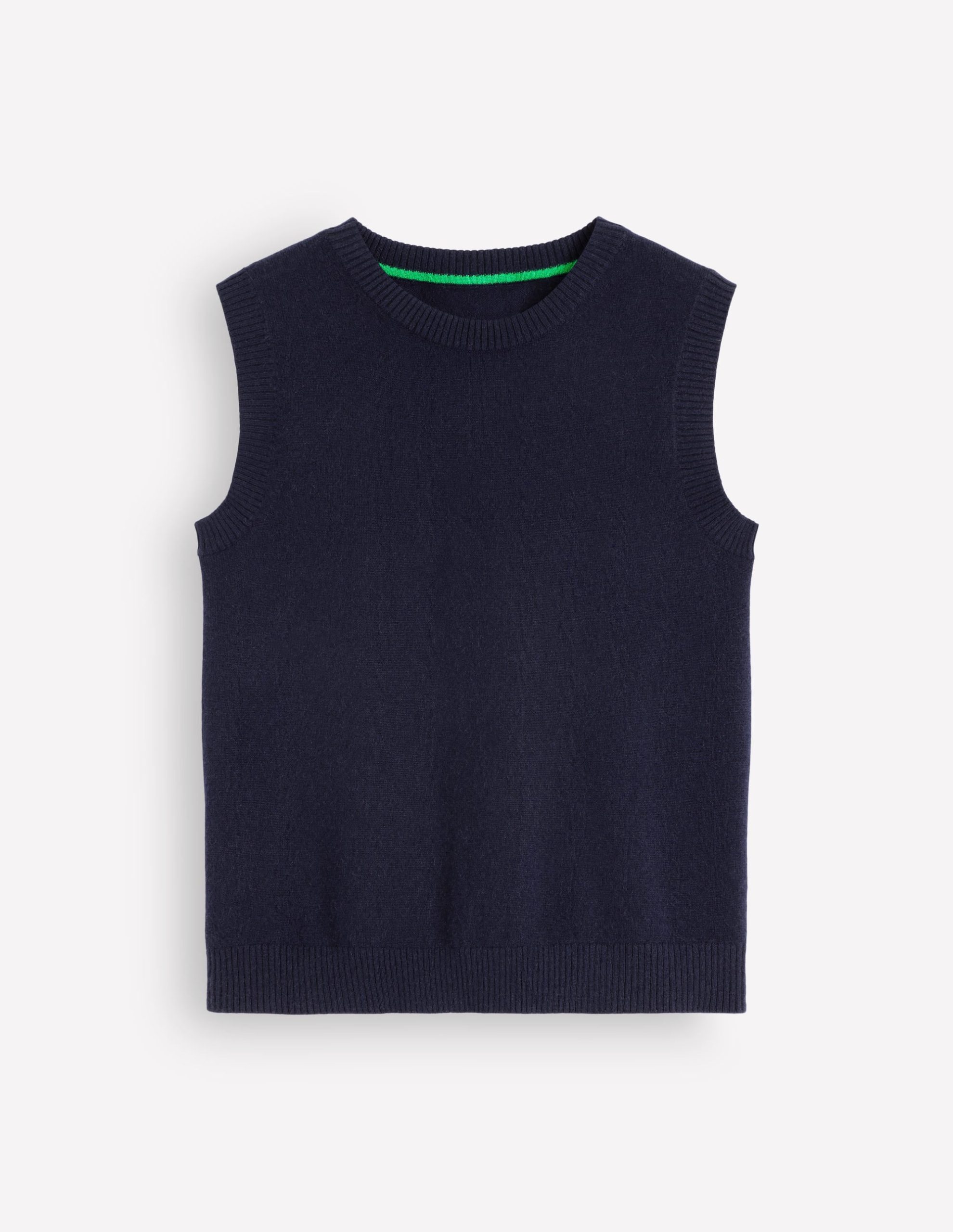 Elsie Cashmere Tank-Navy - Image 5