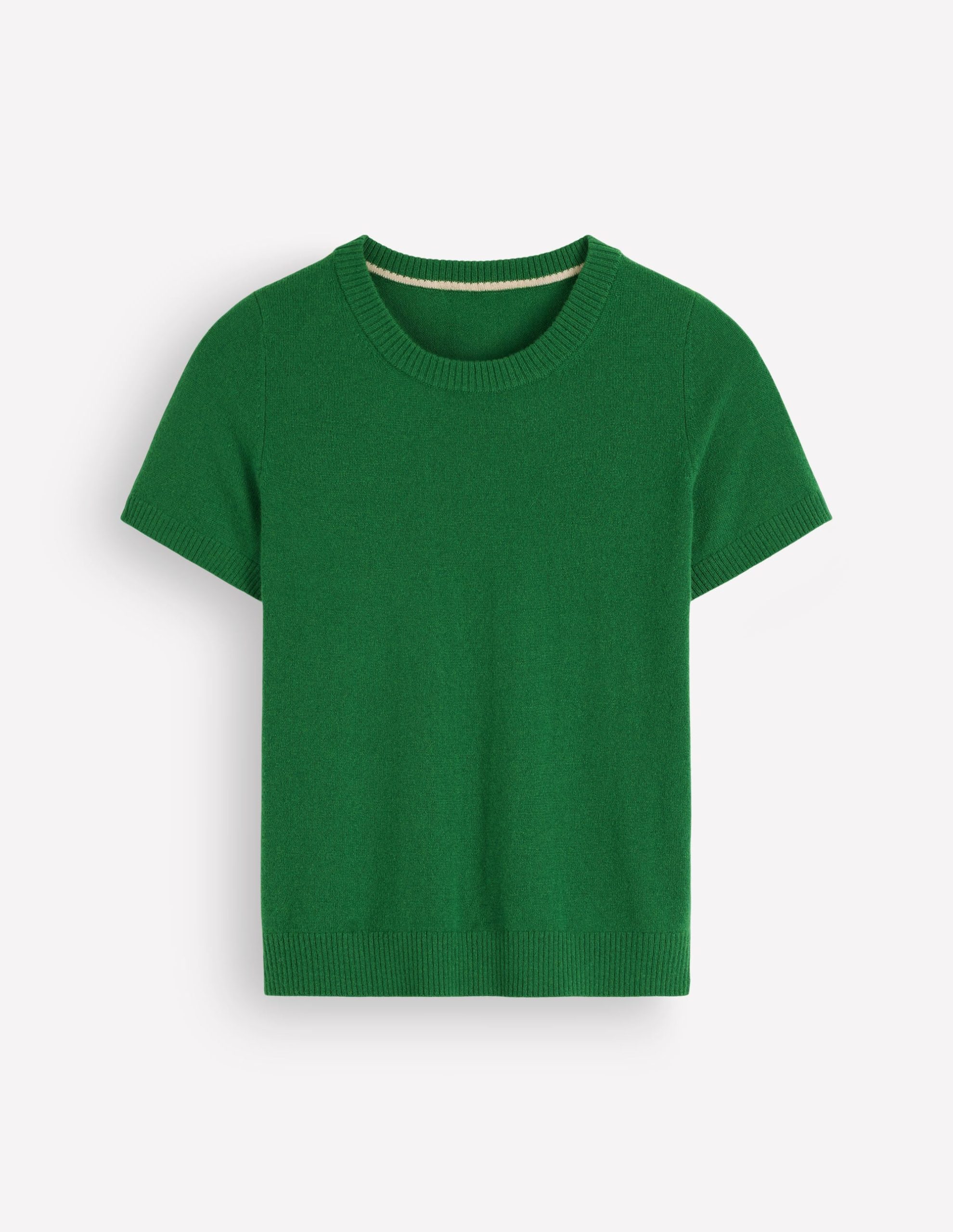 Elsie Cashmere Crew T-shirt-Fresh Green - Image 5