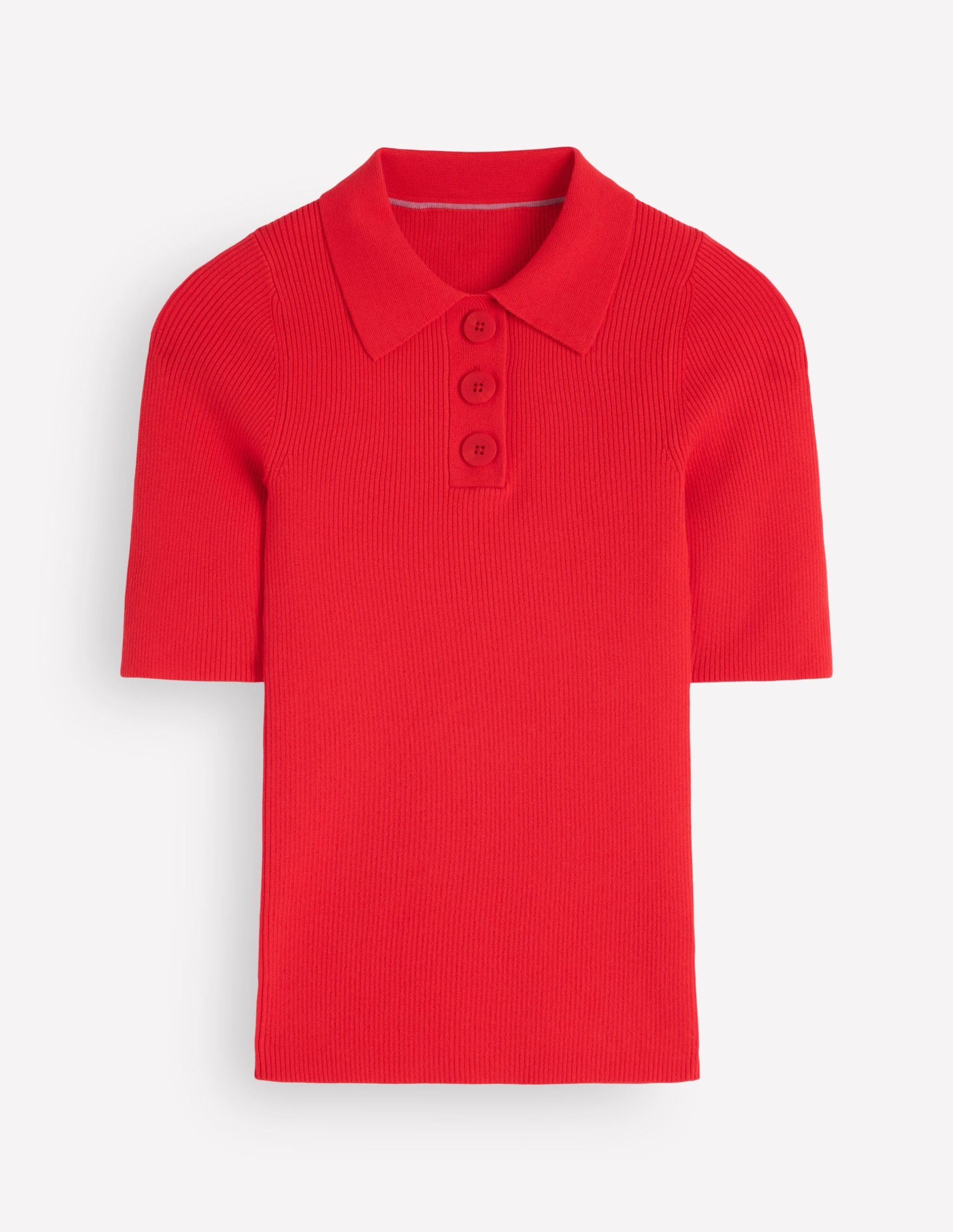 Rhianne Cotton Rib Jumper-Poppy Red - Image 7