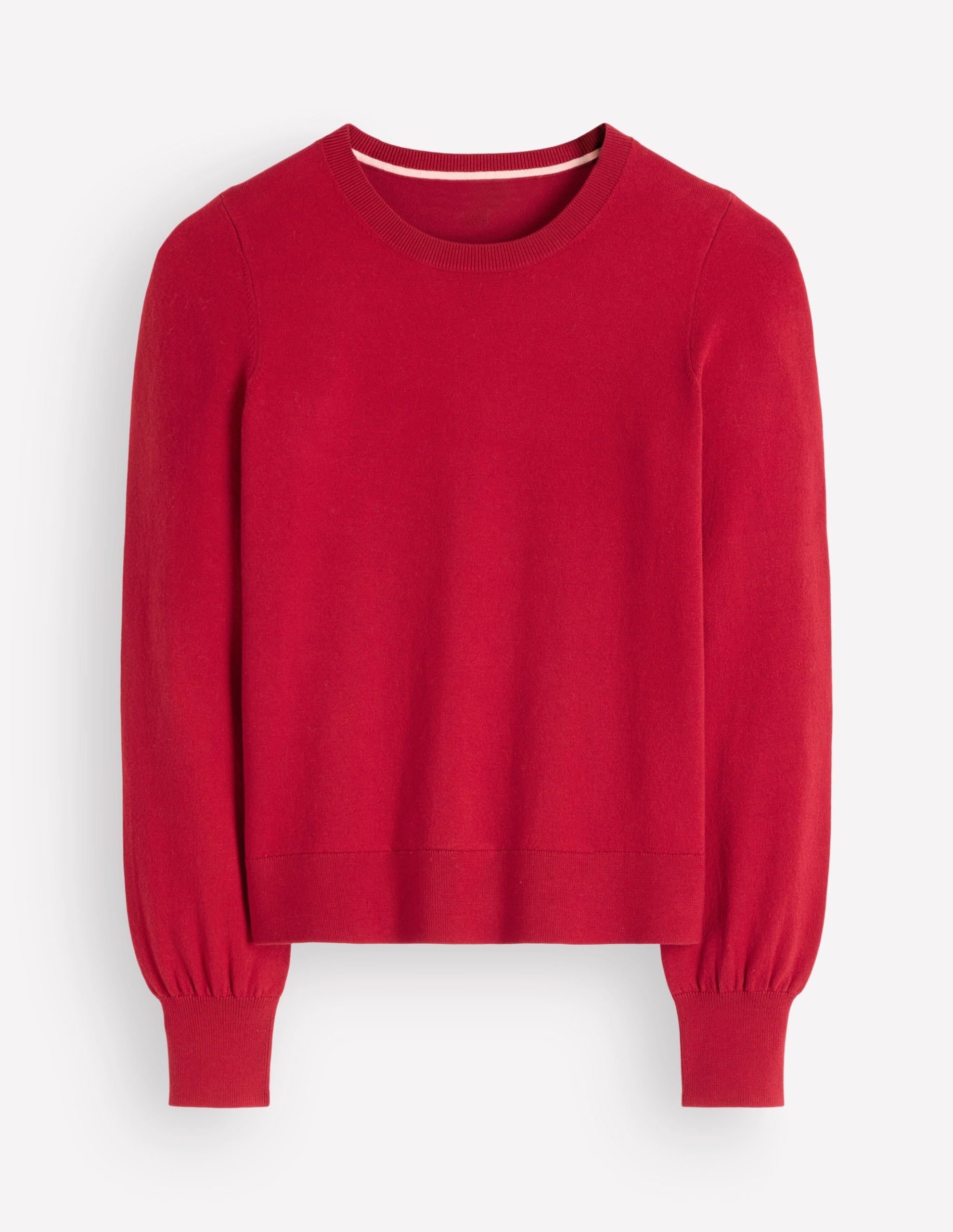Camilla Cotton Crew Sweater-Crimson Red - Image 4