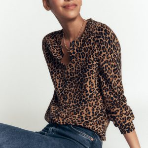 Camilla Cotton Crew Cardigan-Camel. Animal Fields