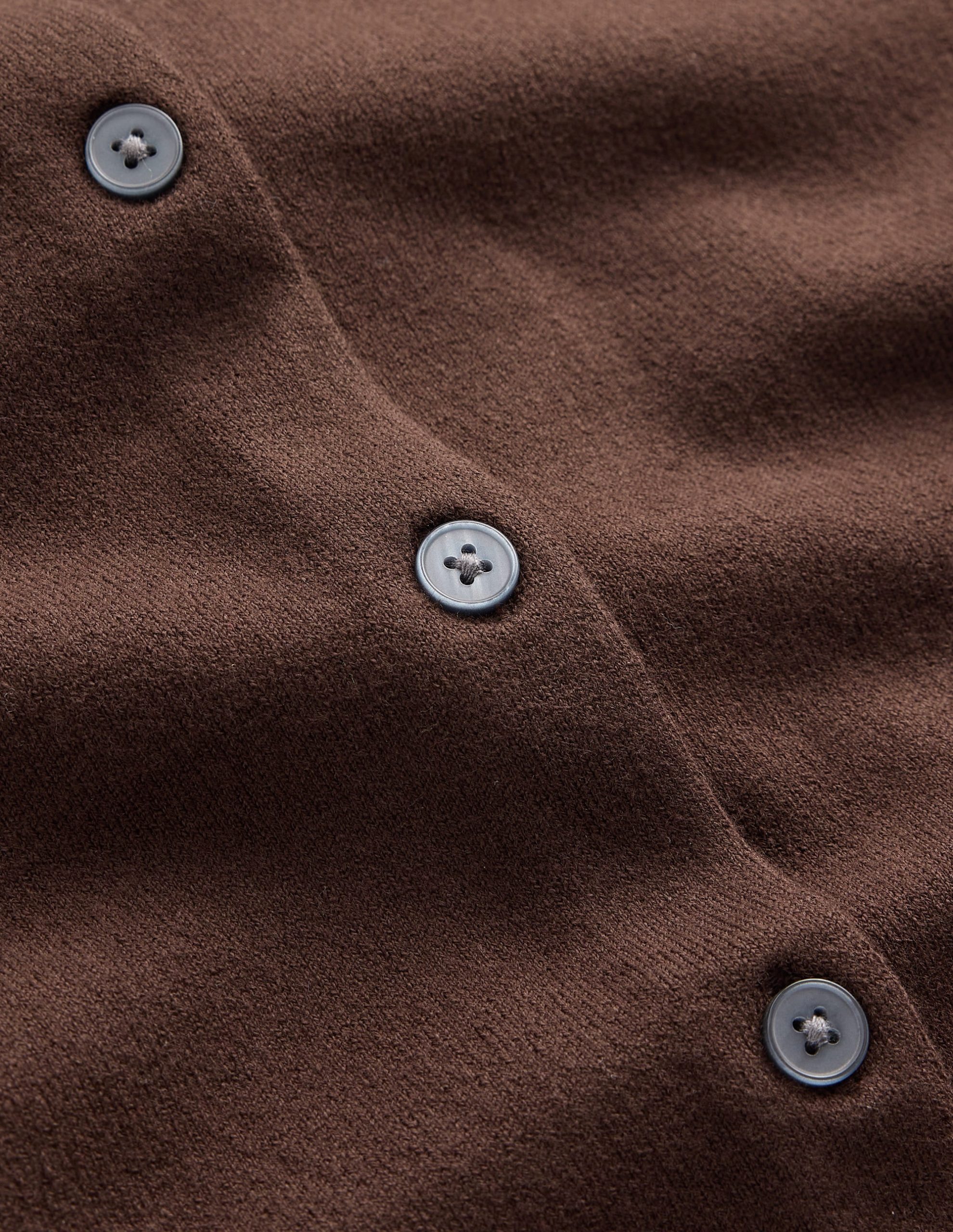 Camilla Cotton Crew Cardigan-Bitter Chocolate - Image 7