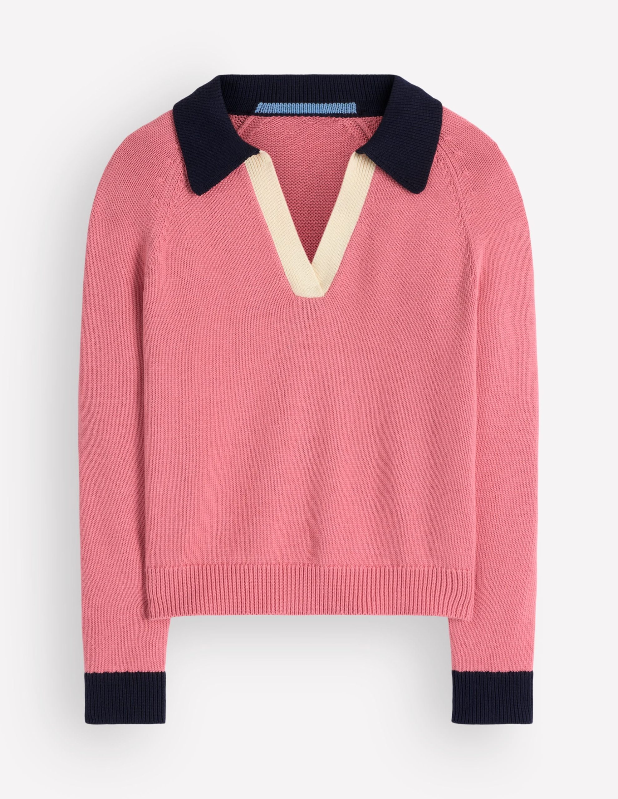 Lucy Cotton Henley Sweater-Forminca Pink - Image 5