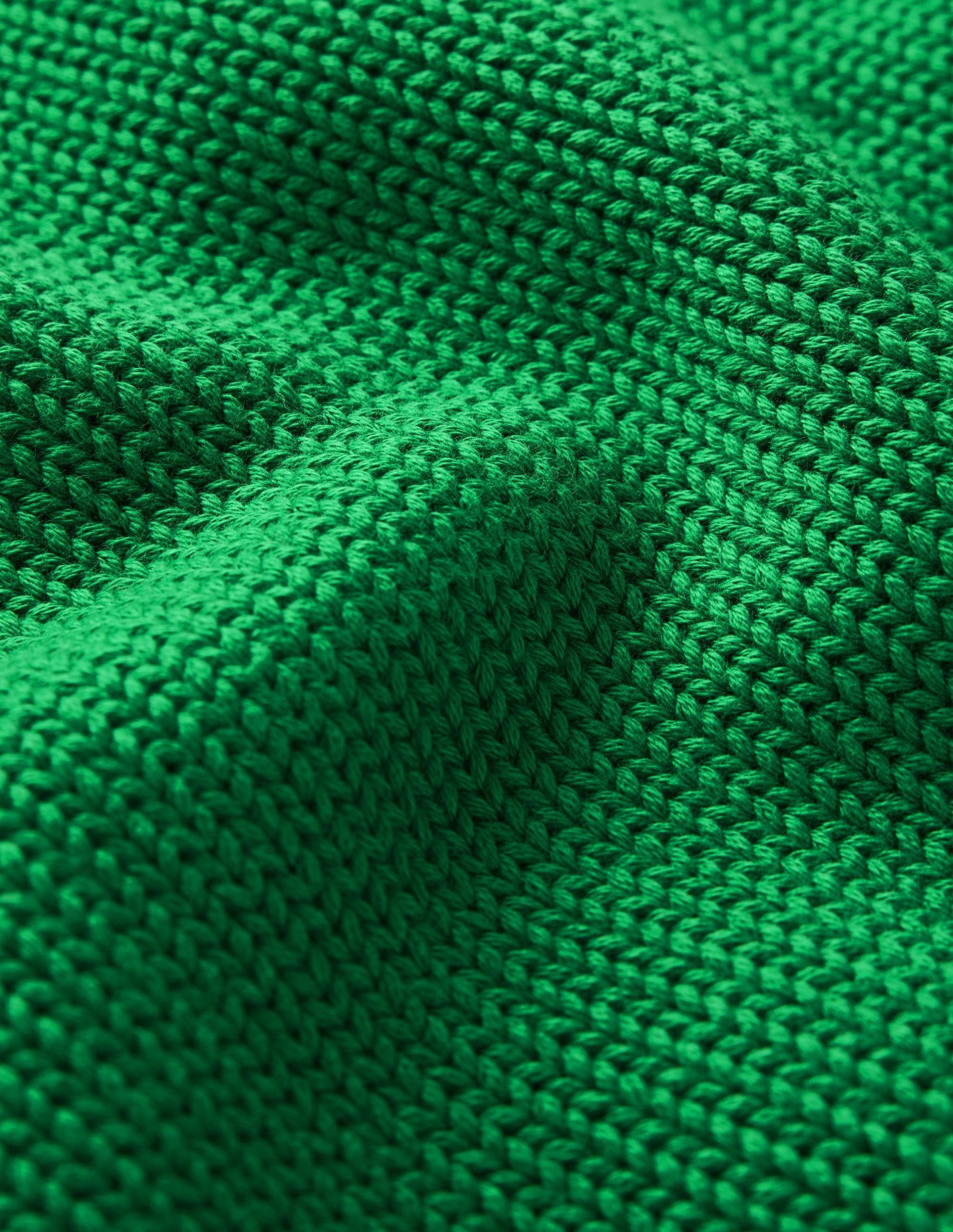 Lucy Cotton V-neck Sweater-Highland Green - Image 8