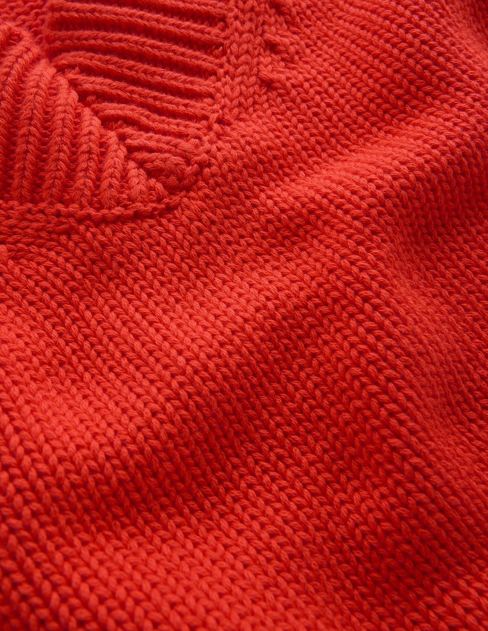Lucy Cotton V-neck Sweater-Sunset Orange - Image 9