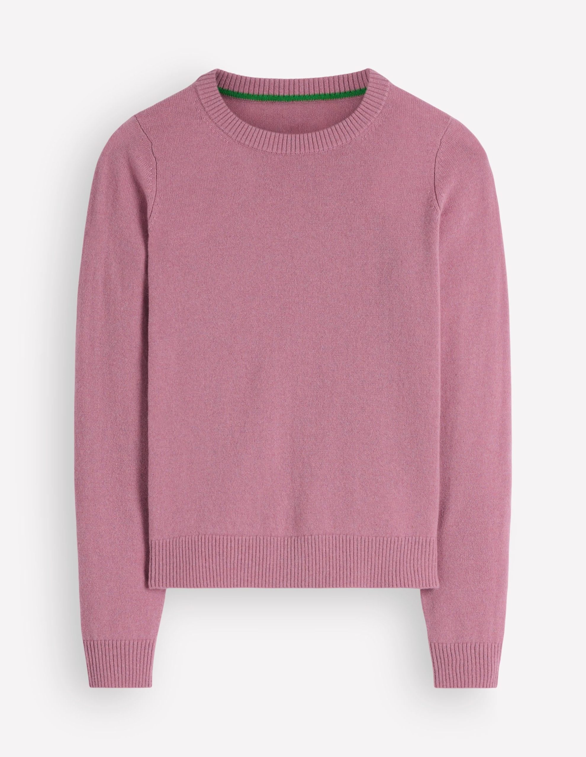 Elsie Cashmere Crew Sweater-Pink Heather - Image 4