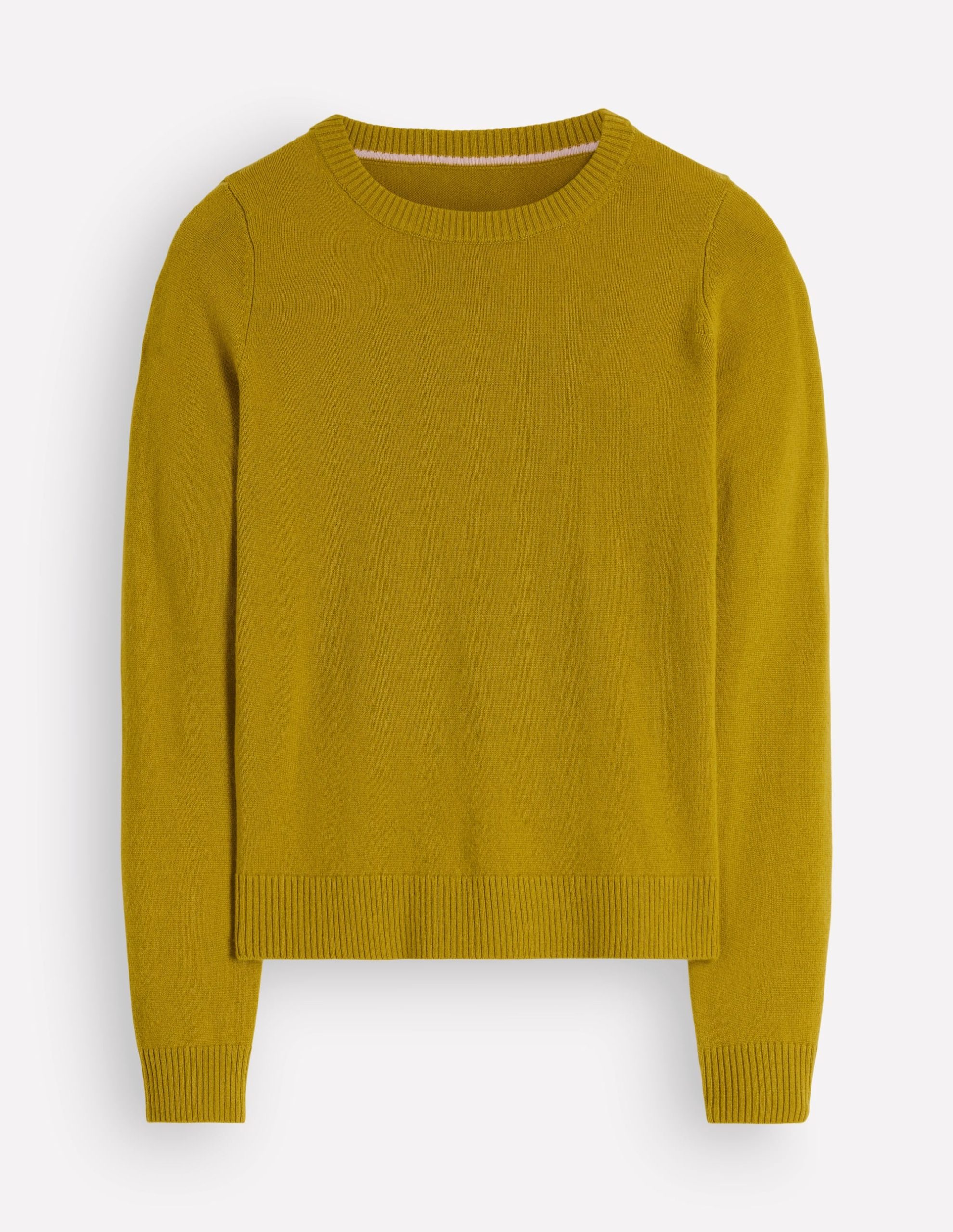 Elsie Cashmere Crew Sweater-Spiced Yellow - Image 6