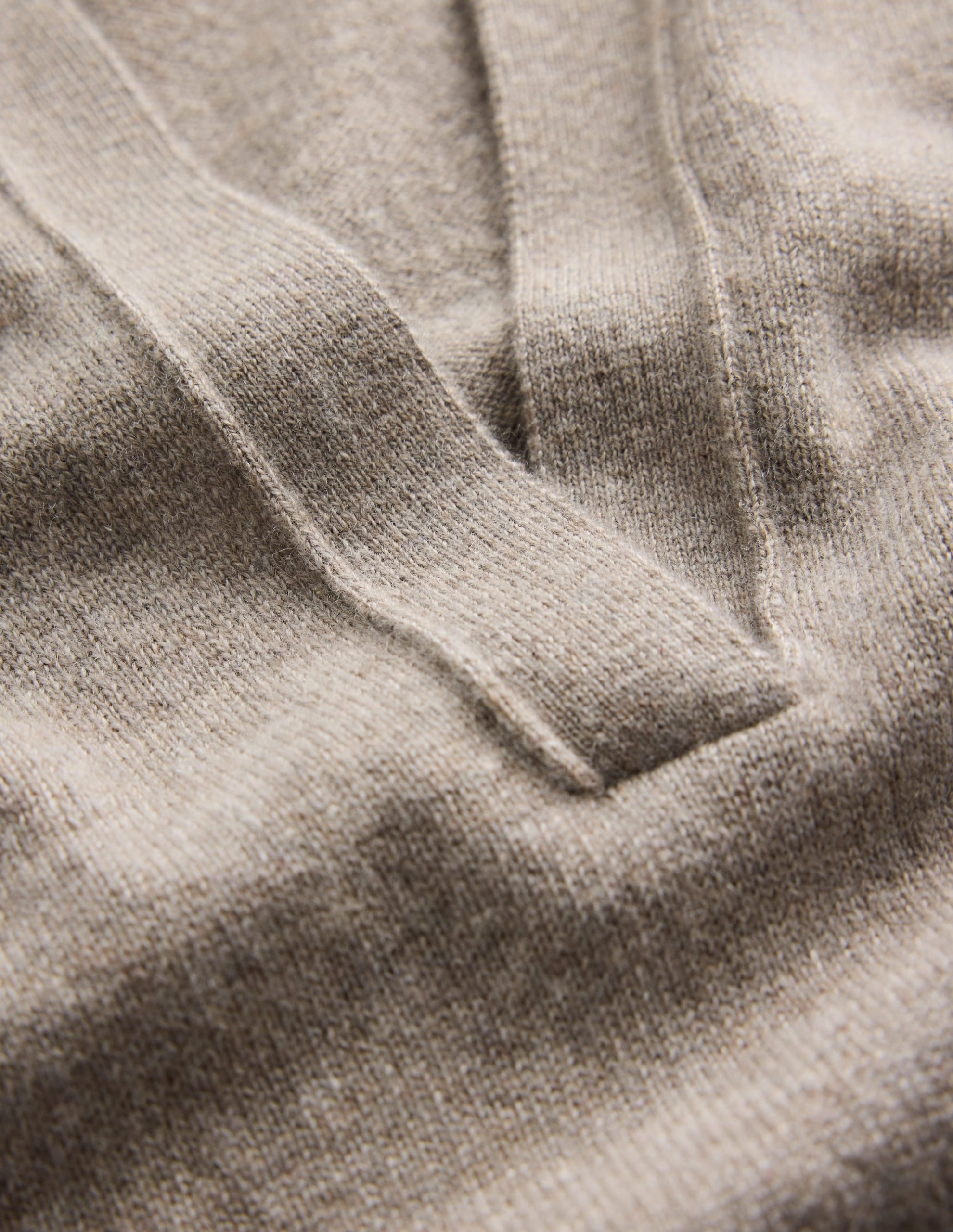 Elsie Cashmere Henley Sweater-Mink Melange - Image 6