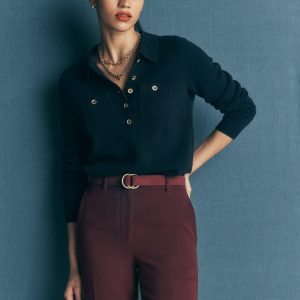 Marianne Merino Wool Sweater-Navy