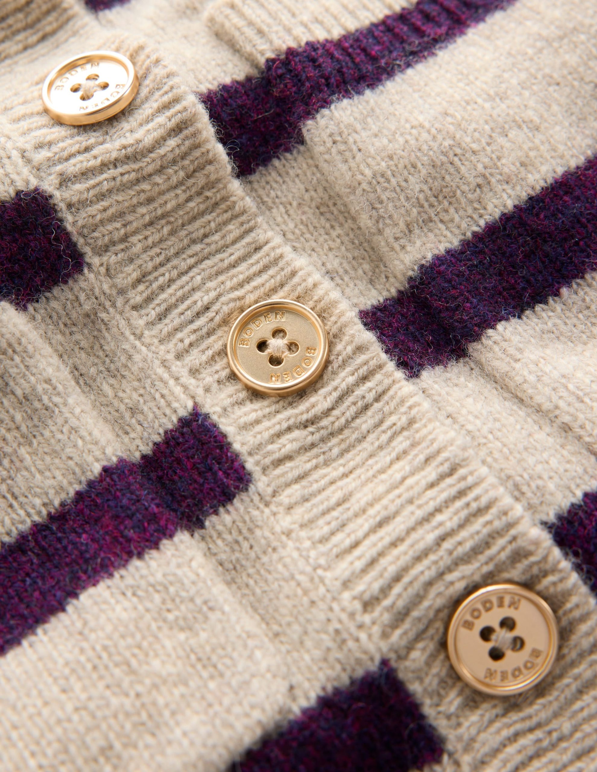 Marianne Merino Wool Sweater-Mink. Stripe - Image 6