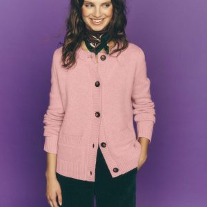 Marta Merino Wool Cardigan-Spring Blossom Pink