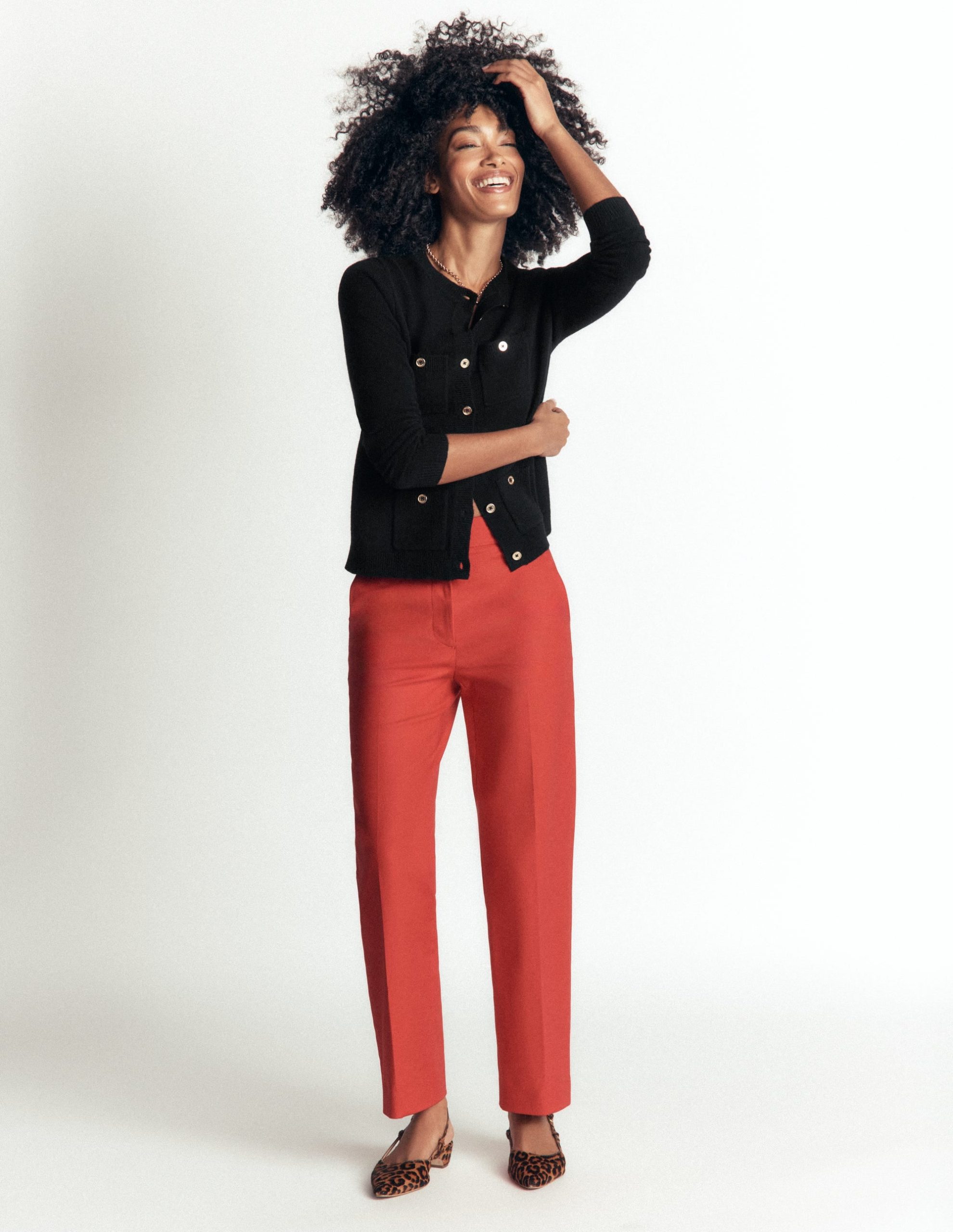 Marianne Merino Wool Cardigan-Black - Image 3