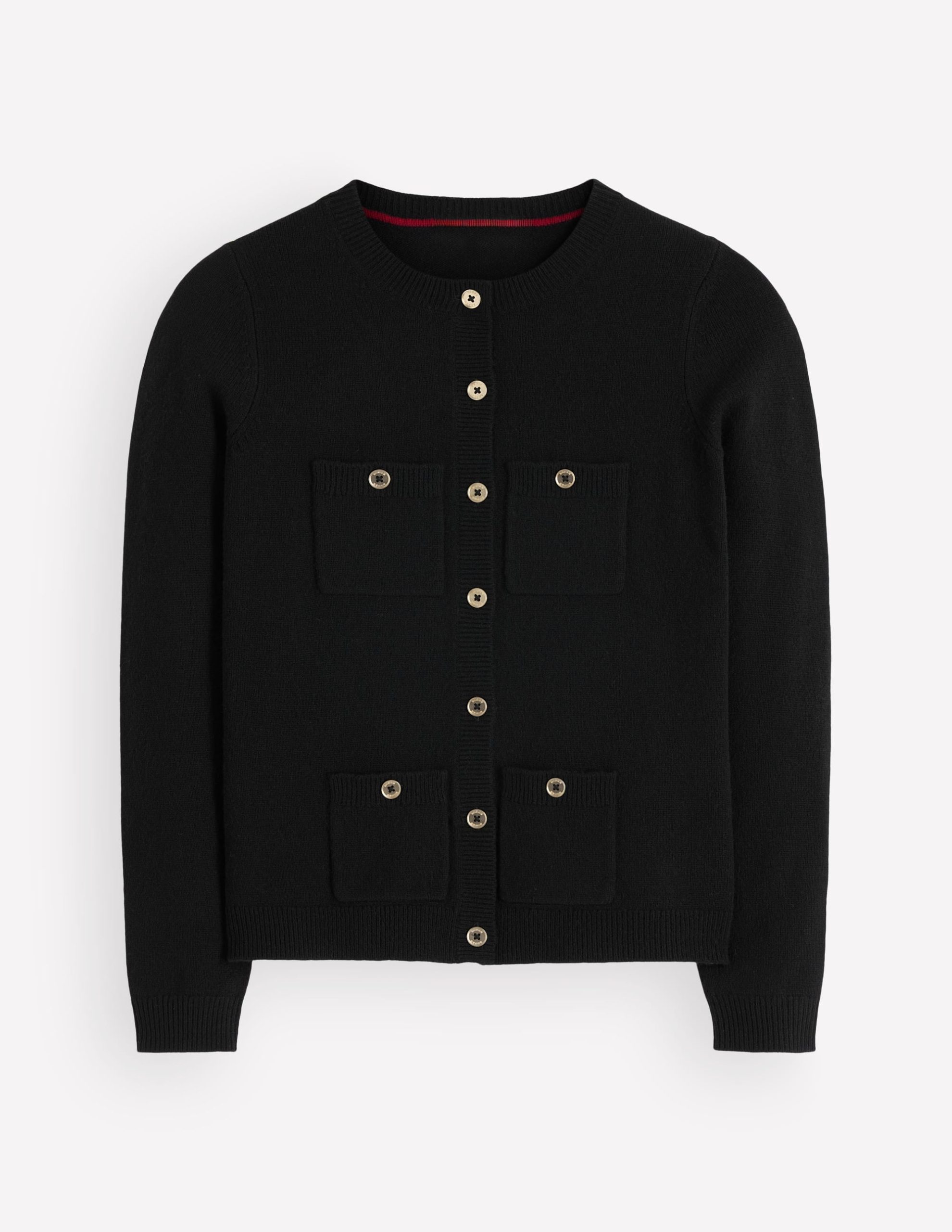 Marianne Merino Wool Cardigan-Black - Image 4
