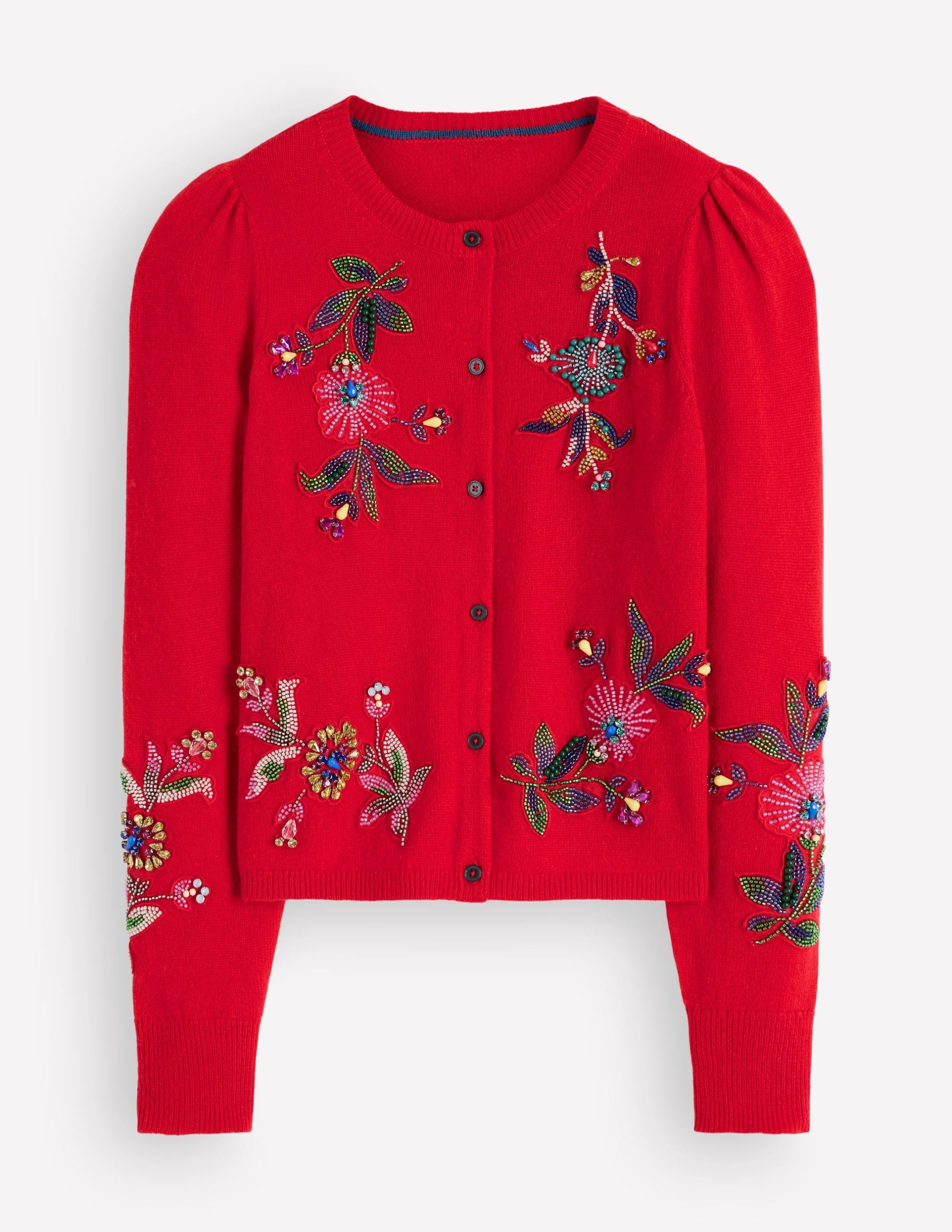 Ria Embellished Knit Cardigan-Poppy Red - Image 6