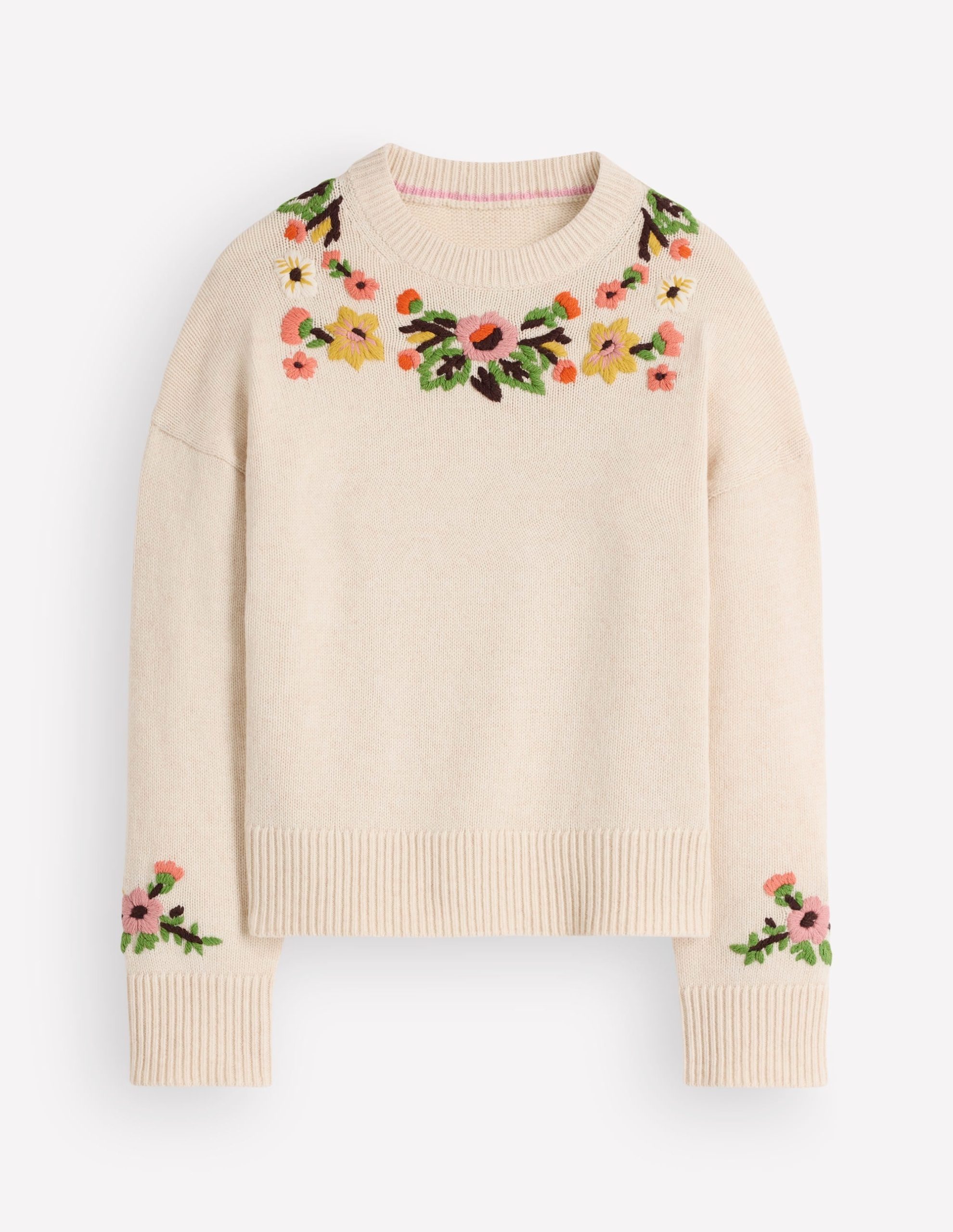 Ella Embroidered Knit Sweater-Ivory Embroidery - Image 7