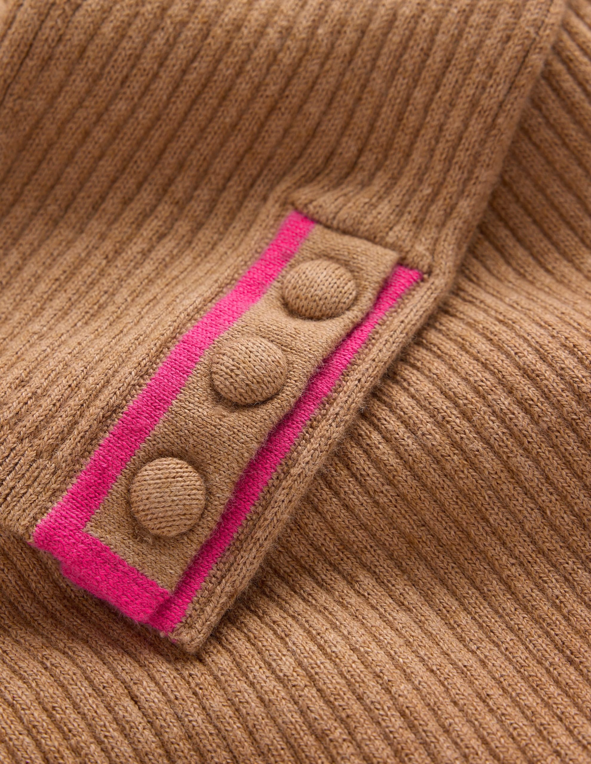 Paula Ribbed Boatneck Jumper-Camel - Image 7
