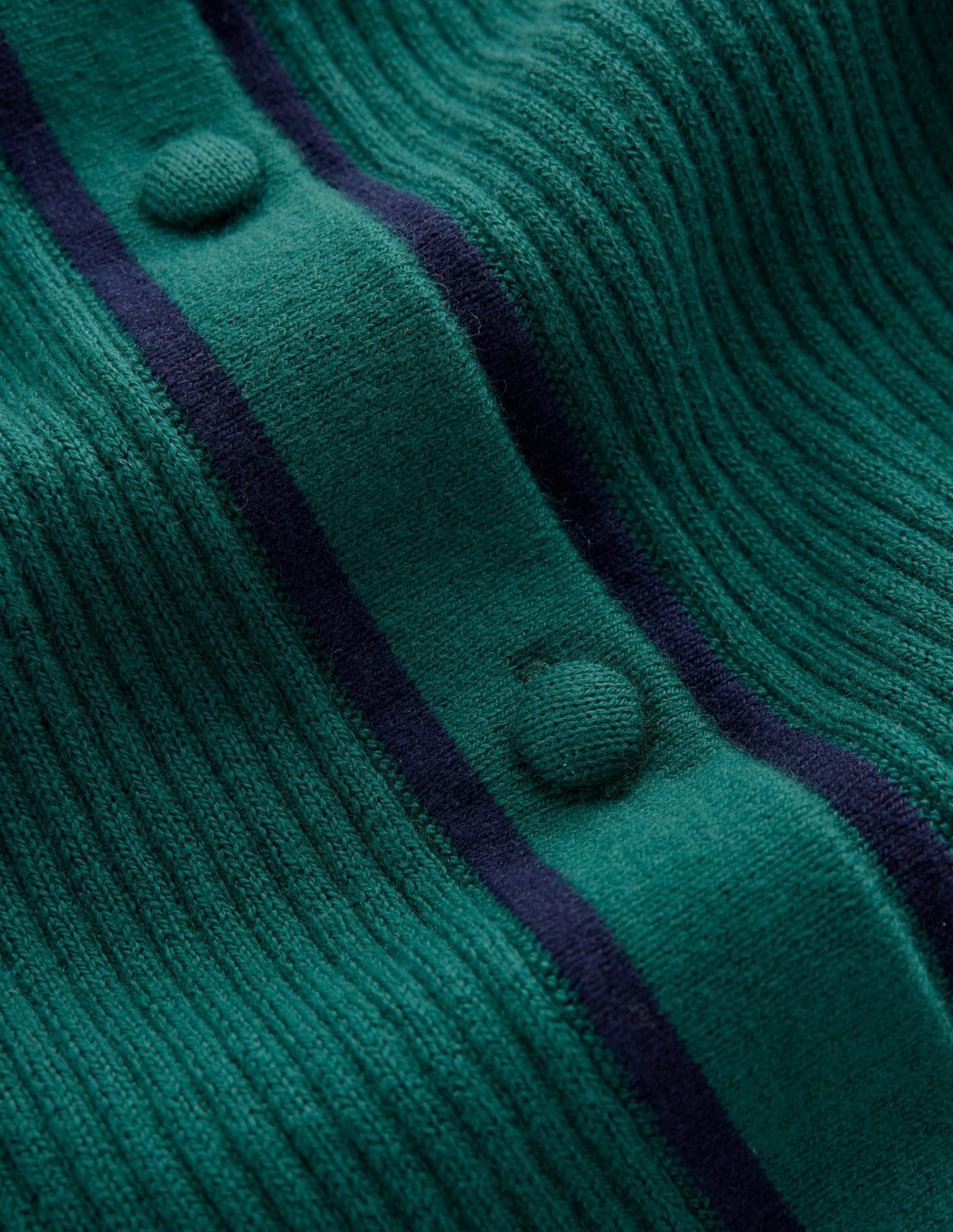 Paula Ribbed Crew Cardigan-Midnight Teal - Image 7