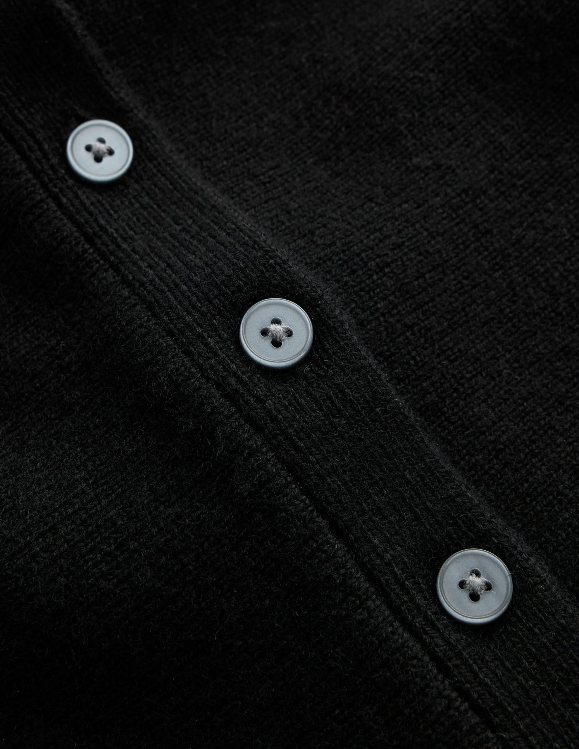 Fitted Wool Peplum Cardigan-Black - Image 7