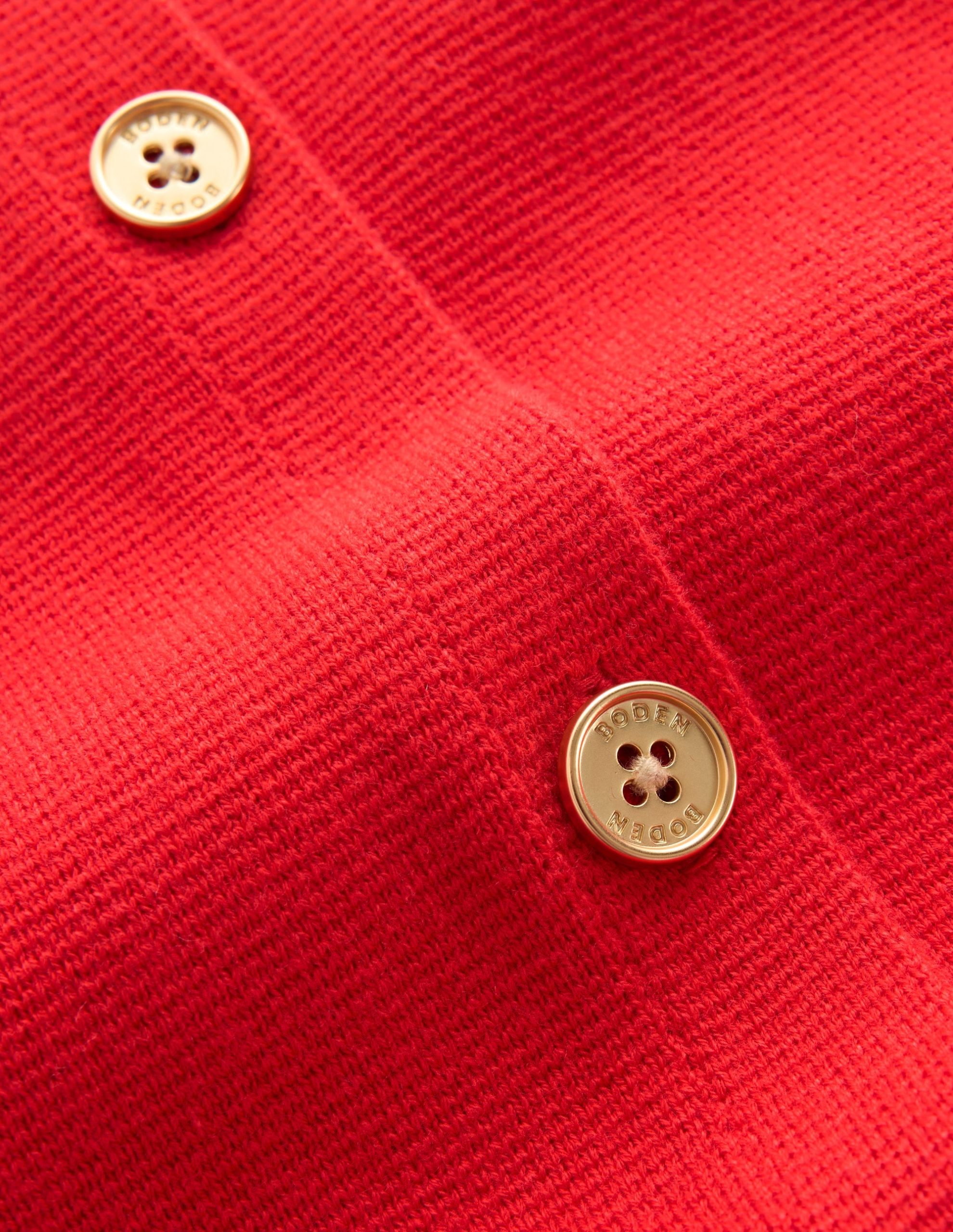 Crew Milano Knit Waistcoat-Poppy Red - Image 8