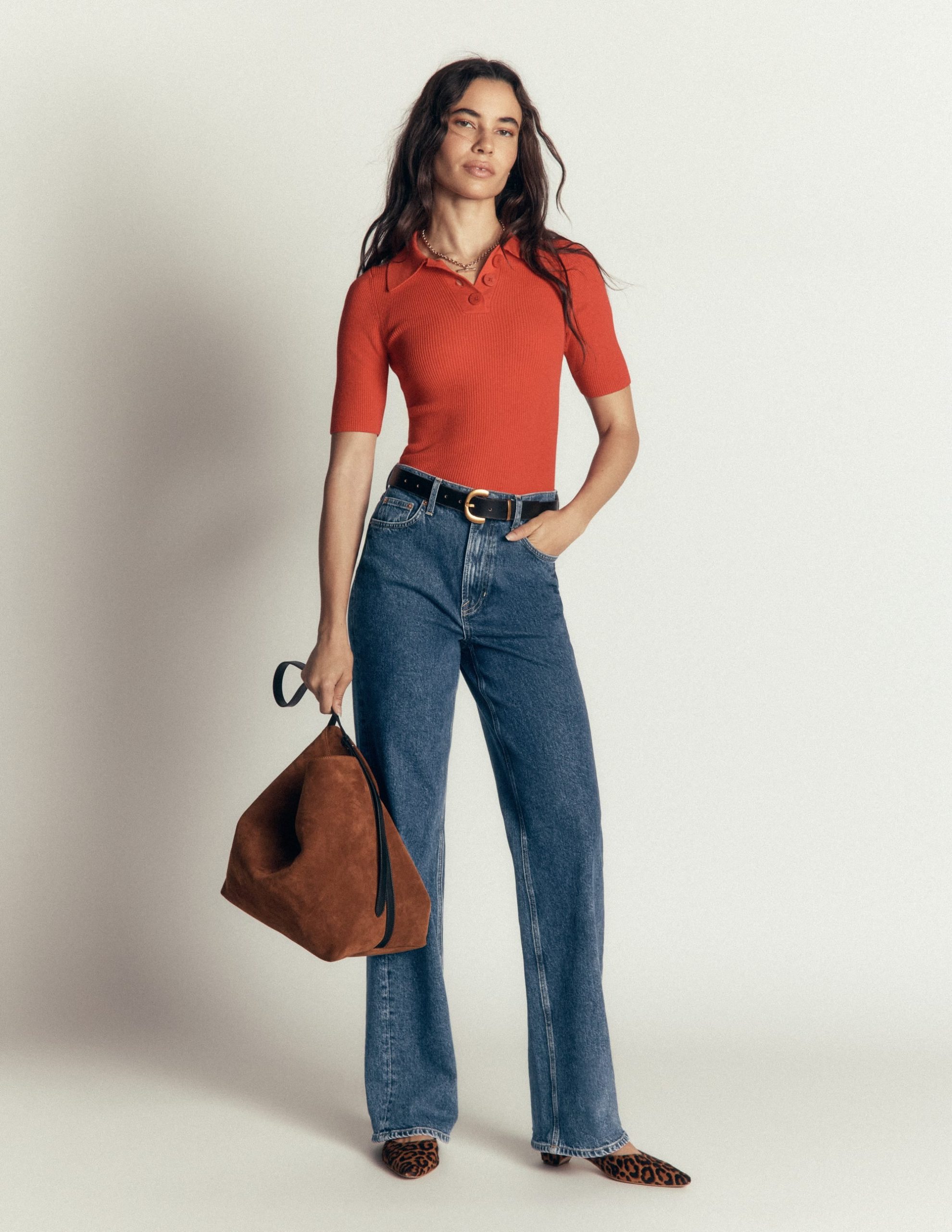 High Rise Column Leg Jeans-Dark Vintage - Image 8